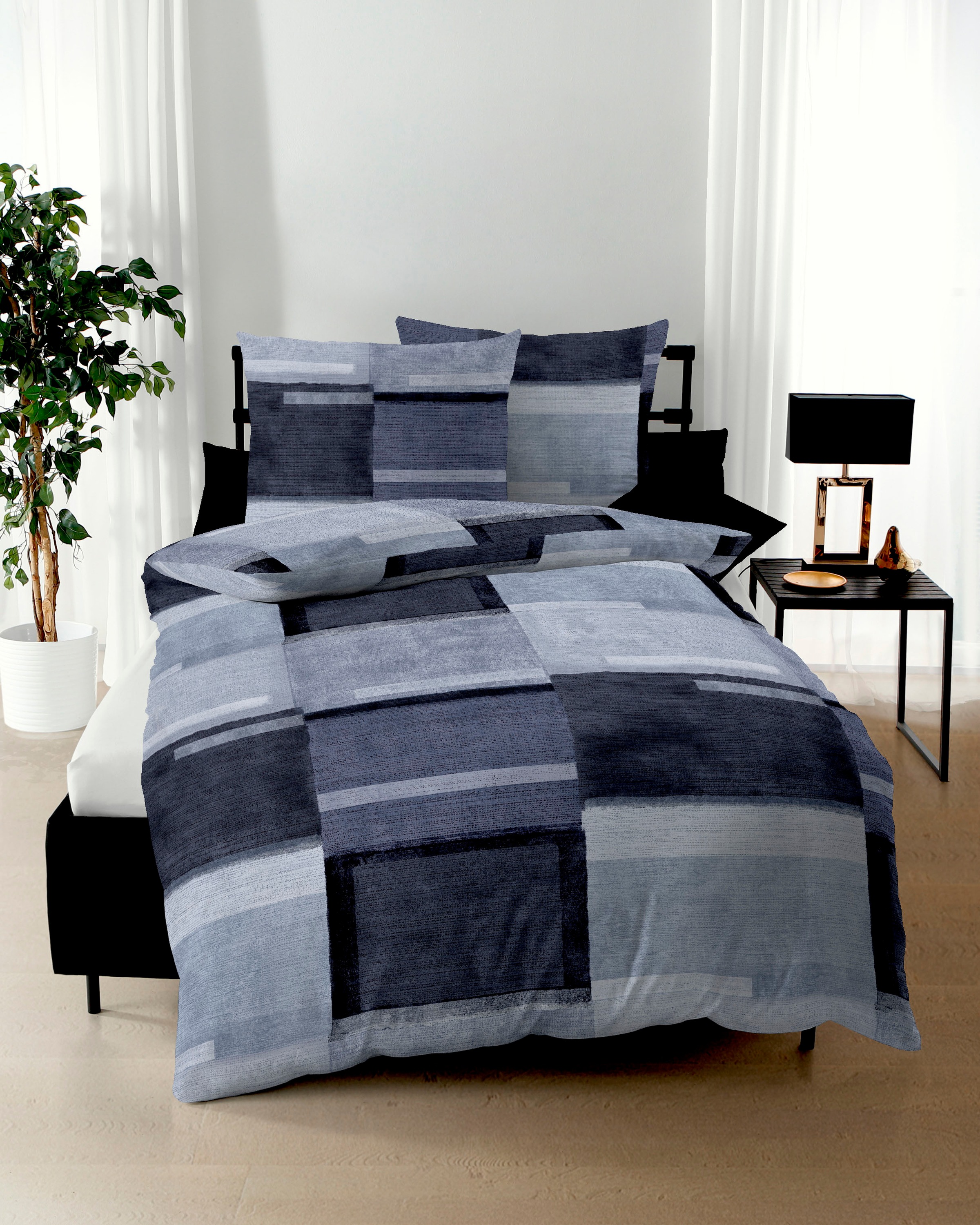 Kaeppel Linge de lit »Status« 2 cuis avec motif graphique