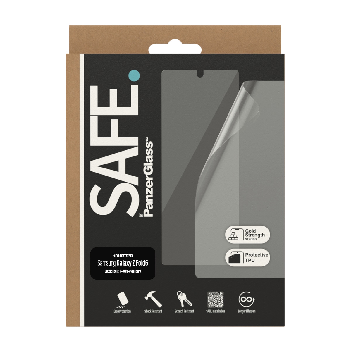 SAFE by PanzerGlass Verre de protection d'écran »Classic Fit Glass + Ultra-Wide Fit TPU Screen Protection« für Samsung Galaxy Z Fold6 Displayschutzfolie, Schutzfolie, Bildschirmschutz, kratz- & stossfest