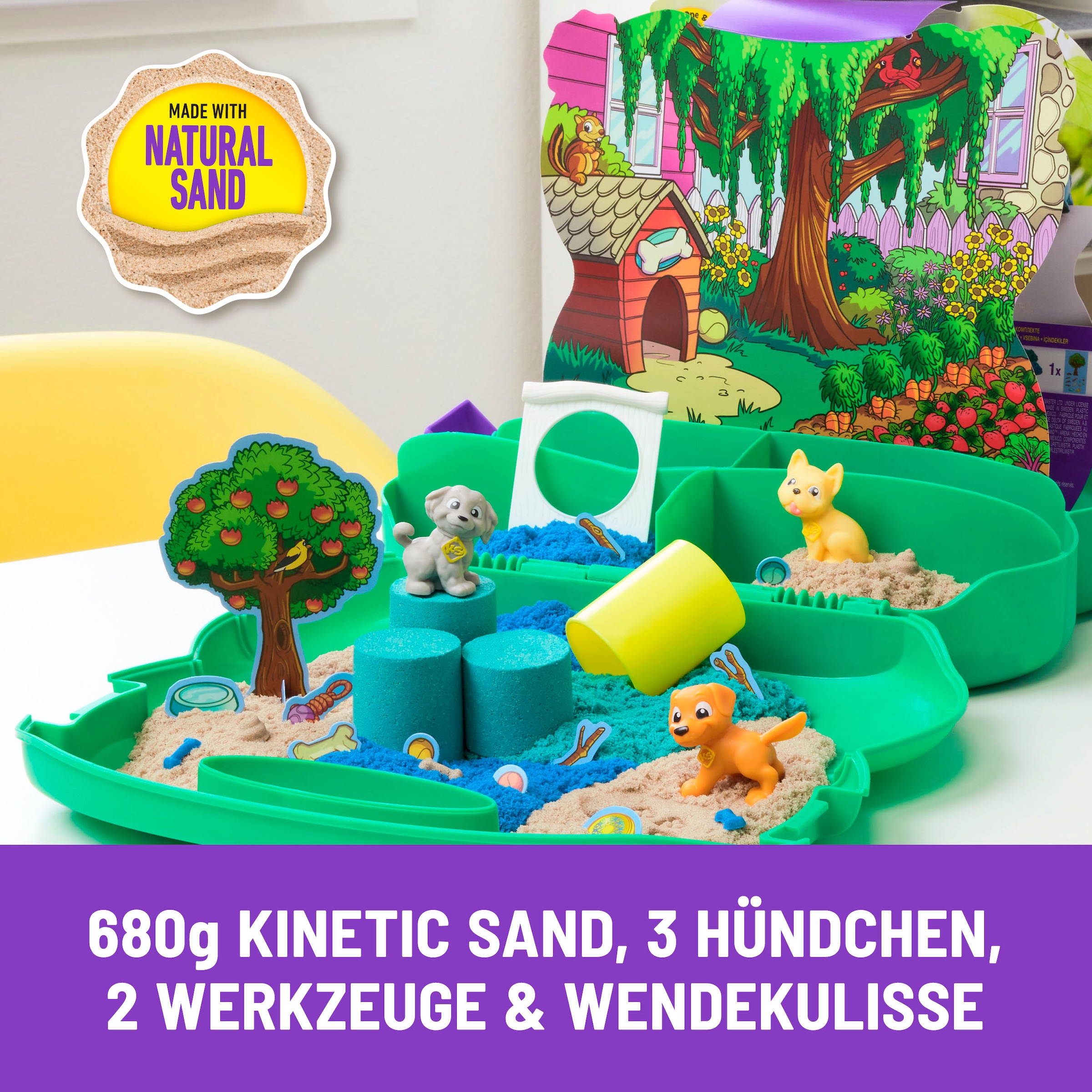 Spin Master Set créatif »Kinetic Sand - Hunde Park Koffer 680 g«