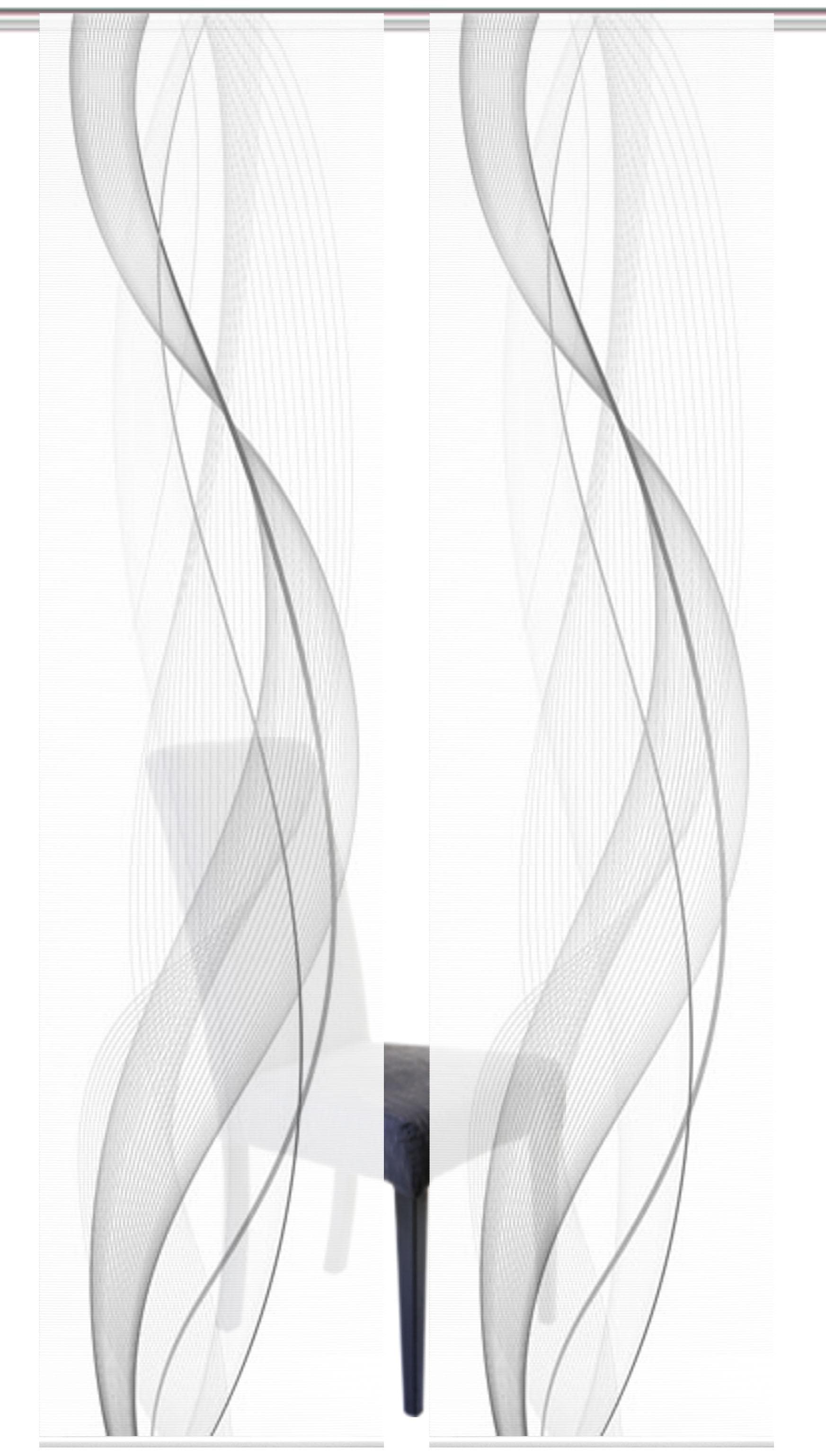 Vision S Rideau coulissant »2ER SET HEIGHTS« Support de panneau 2 cuis tlg. HxB: 260x60, Schiebevorhang 2er Set Digitaldruck