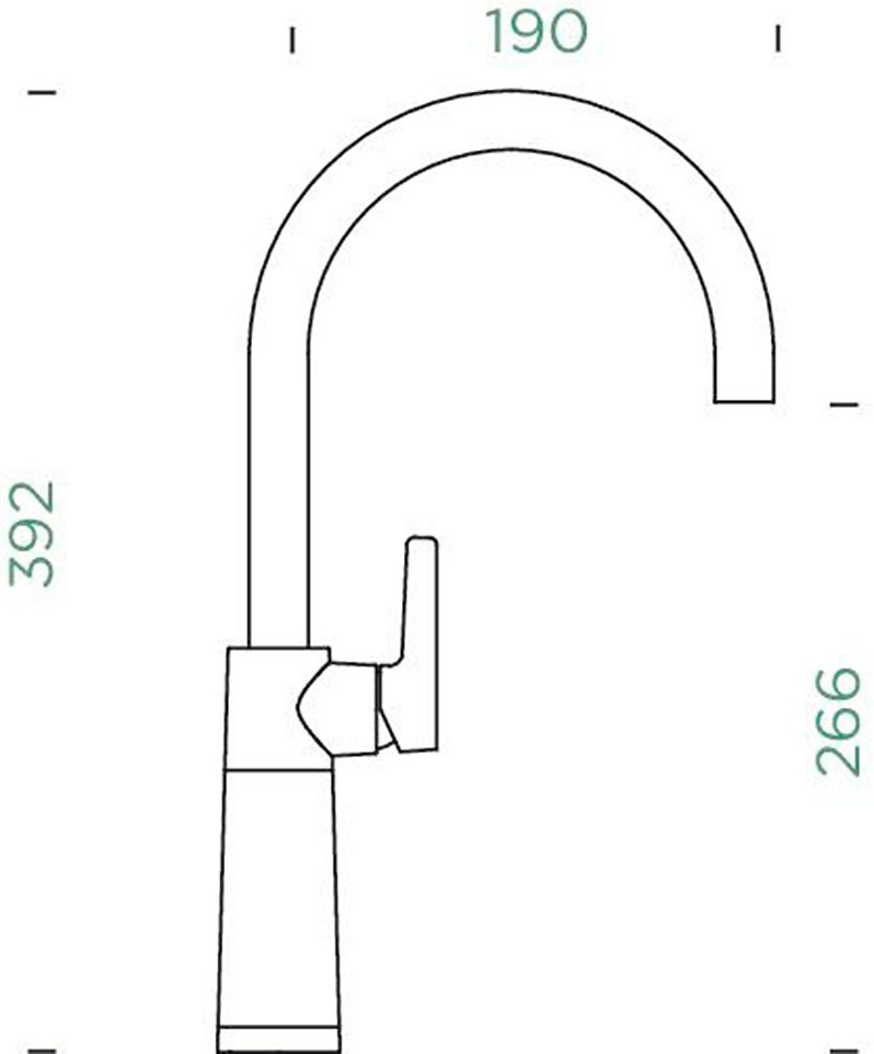 Schock Robinetterie de cuisine »SC-520 FA« Festauslauf, Schwenkbereich 360°