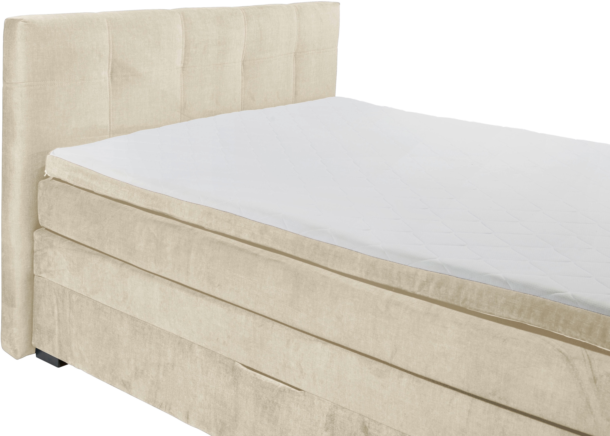 ED EXCITING DESIGN Lit boxspring »Fanes mit Komforteinstiegshöhe von 73cm« erhältlich in 180x200cm, inkl. Bettkasten und 7cm Visco-Topper