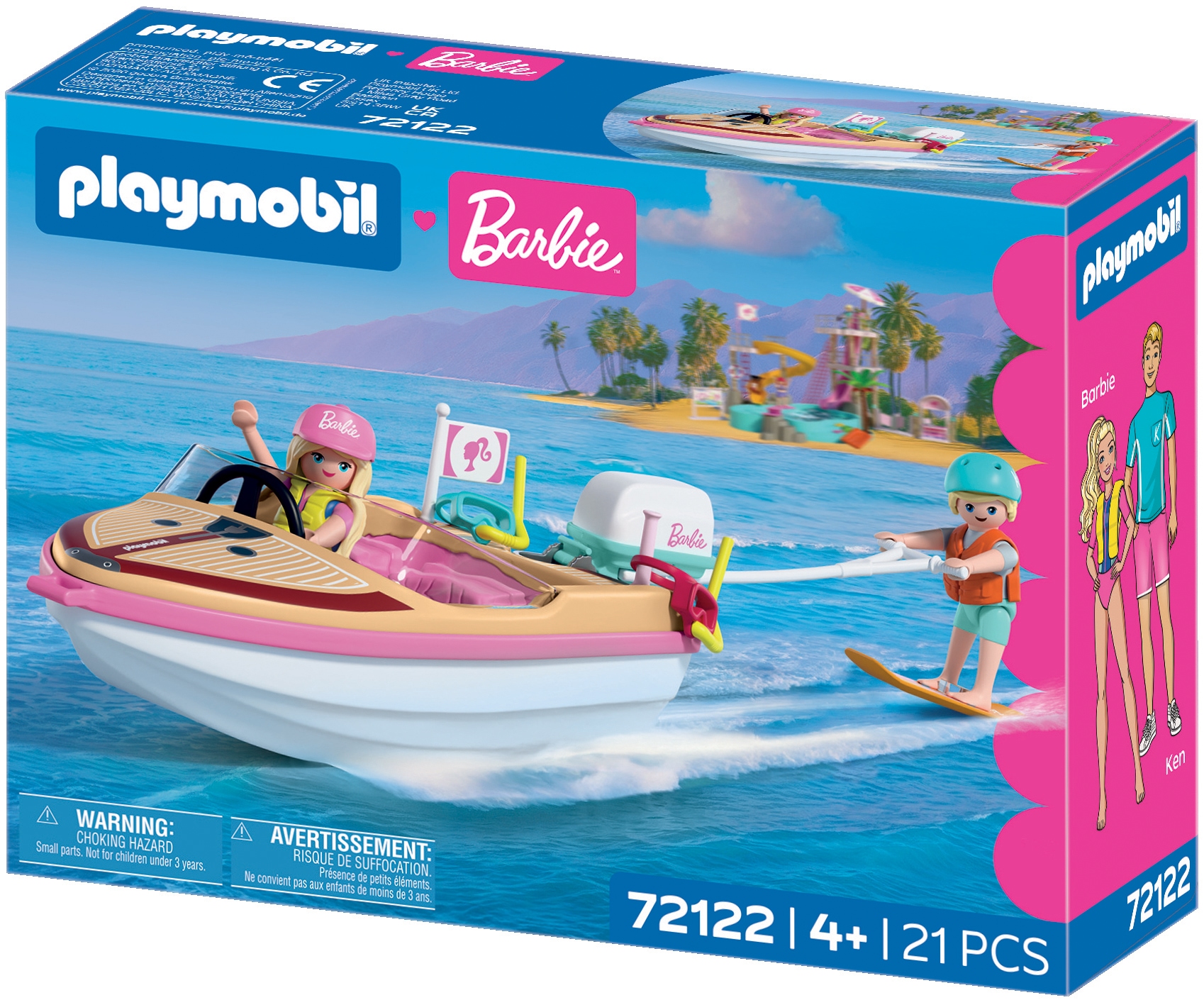 Playmobil® Konstruktions-Spielset »PLAYMOBIL x Barbie™ Abenteuerboot (72122), Barbie™« Made in Europe