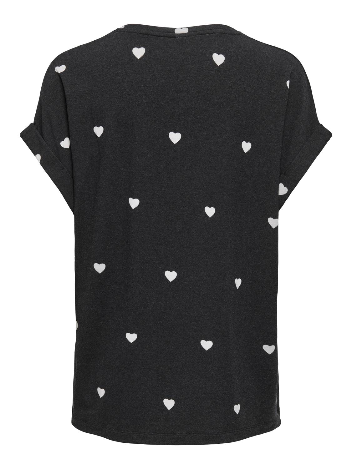 ONLY T-shirt à manches courtes »ONLMOSTER S/S AOP TOP CS JRS« mélange viscose, col rond