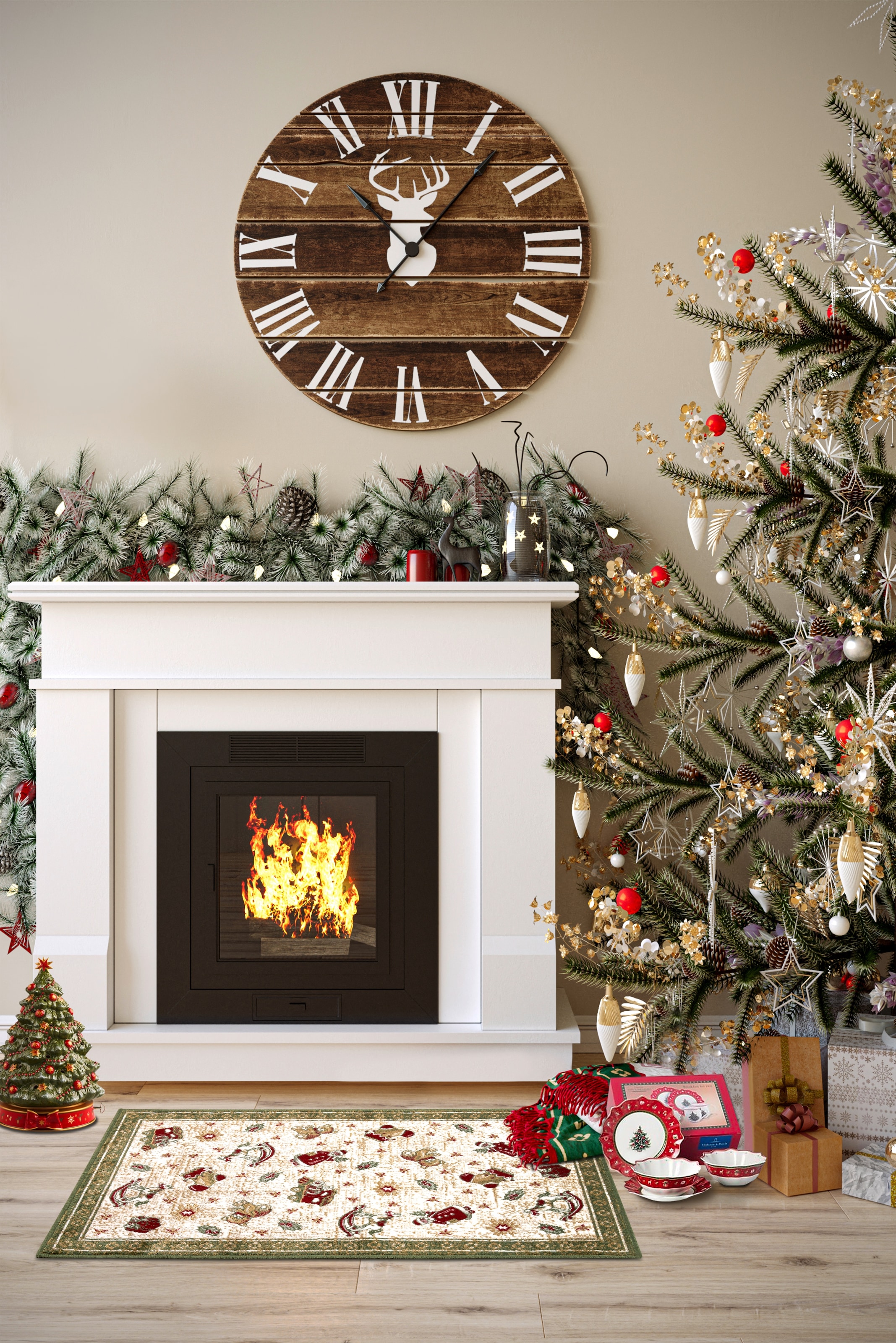 Villeroy & Boch Tapis »Nostalgic Shine Toy's Delight, eckig, rund und Läufer« Rectangulaire 6 mm Höhe Weihnachten, Wohnzimmer, Flur, Geschenk, Toys Delight, Dekoration