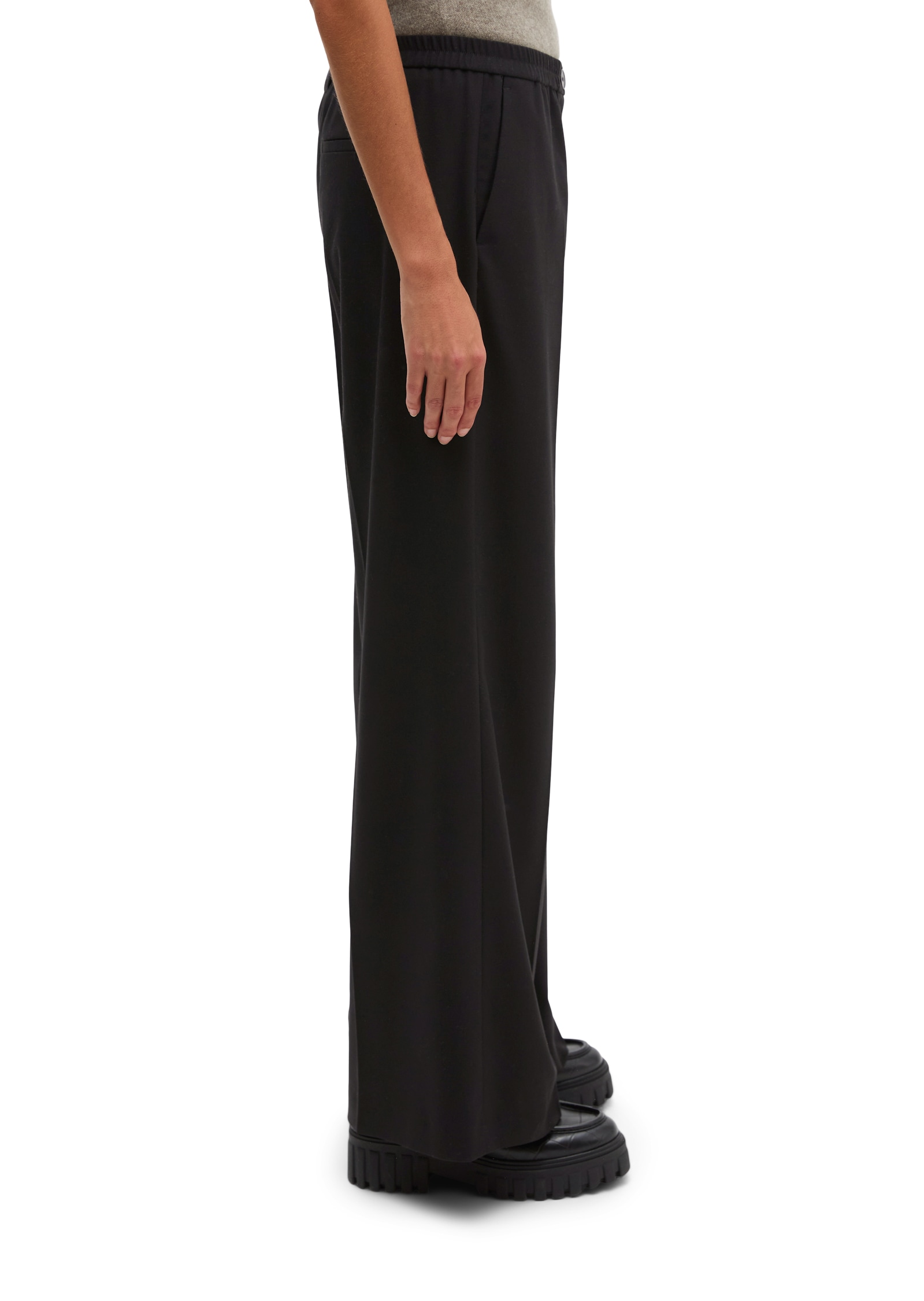 Marc O'Polo Stoffhose »MARGO WIDE«  in Woll-Optik, Wide Fit