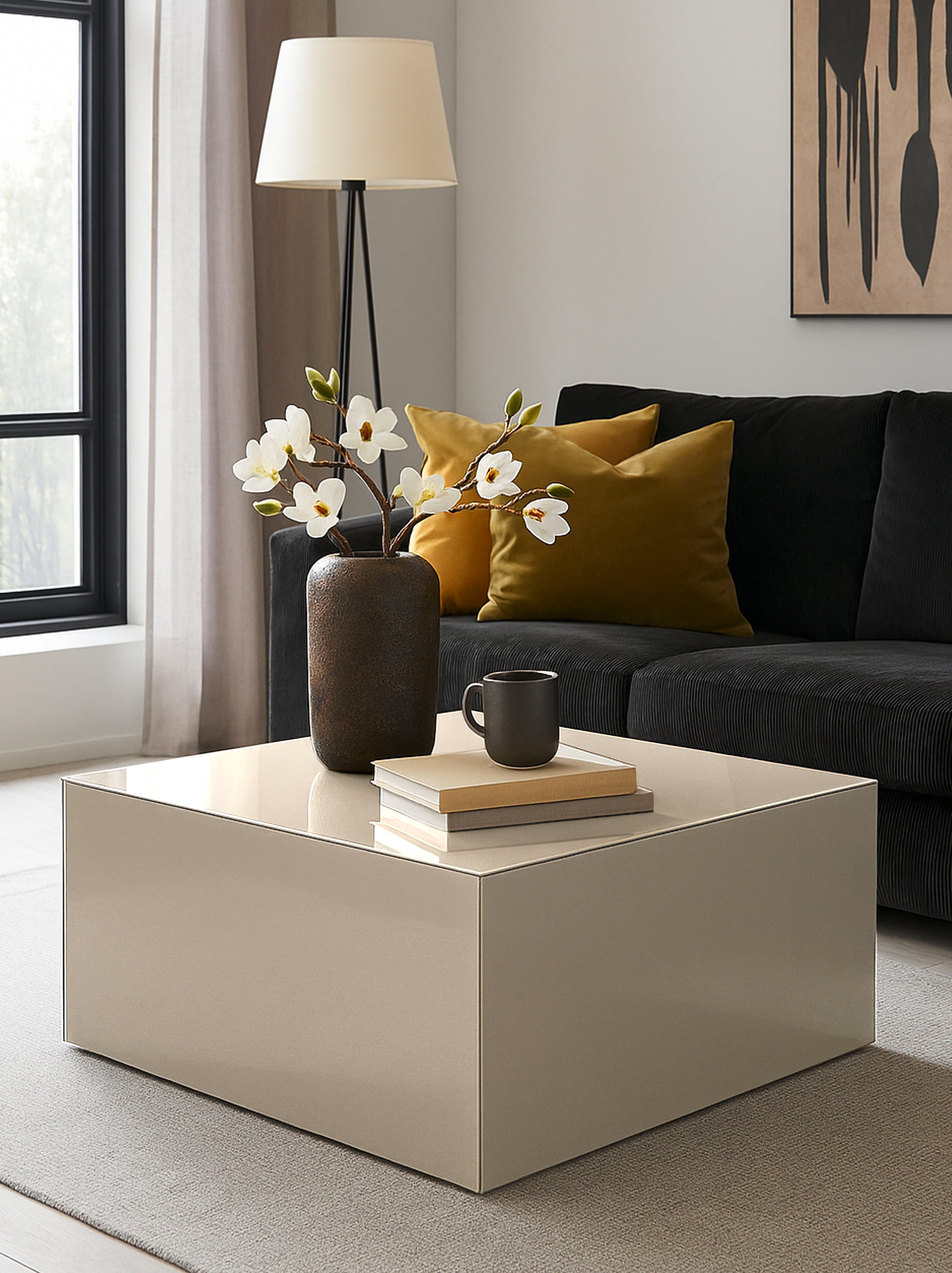 Mäusbacher Couchtisch »Nova« Couchtisch auf Rollen BHT 75/42/75 cm mit 1 Schublade, 1 offenes Fach