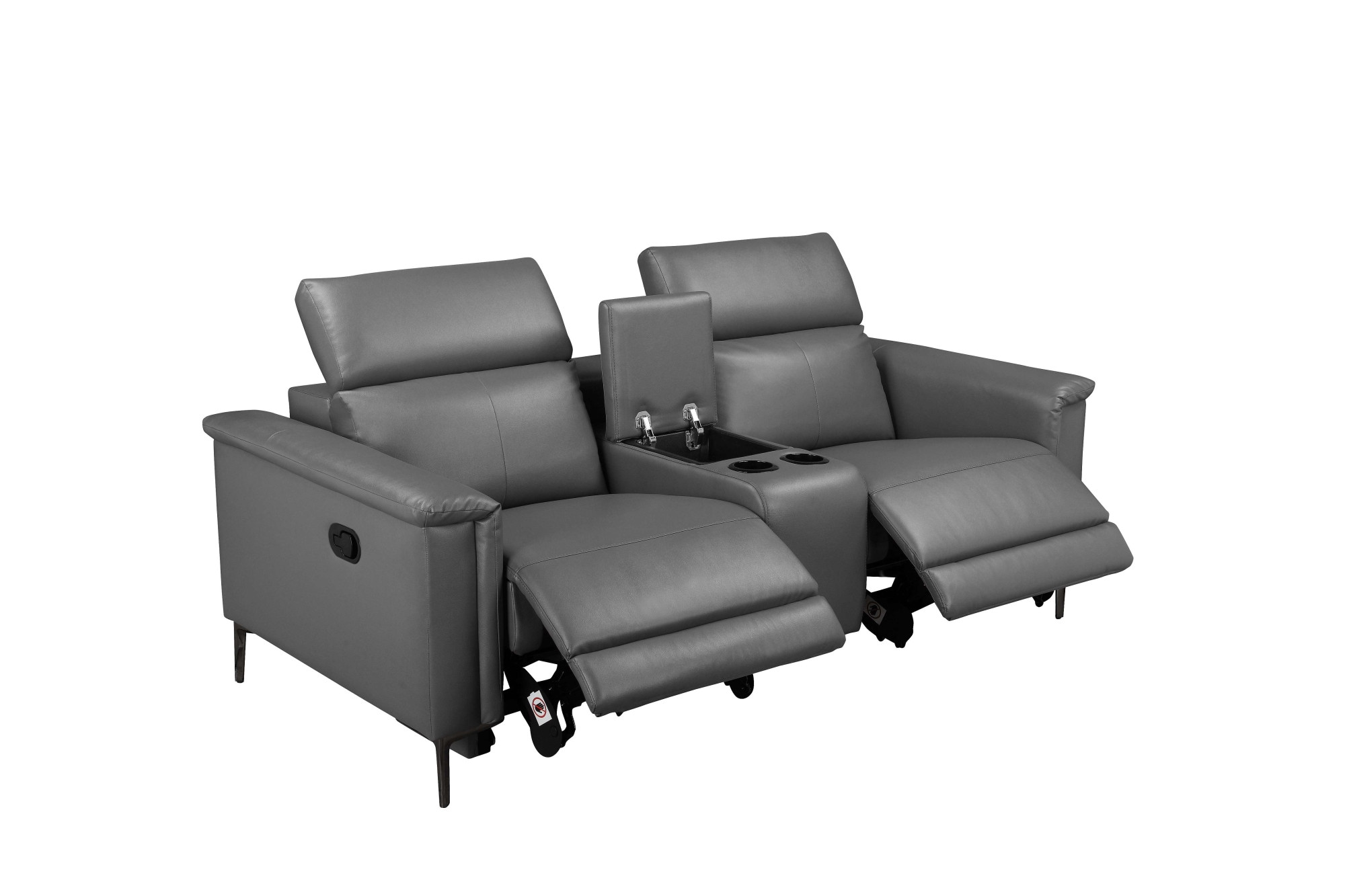GOODproduct 2-places »LUND,Lederoptik, Kinosofa, Relaxfunktion, TV-Sessel, man./elektrisch« électrique avec USB-A, réglage de la tête, porte-boissons et compartiment de rangement