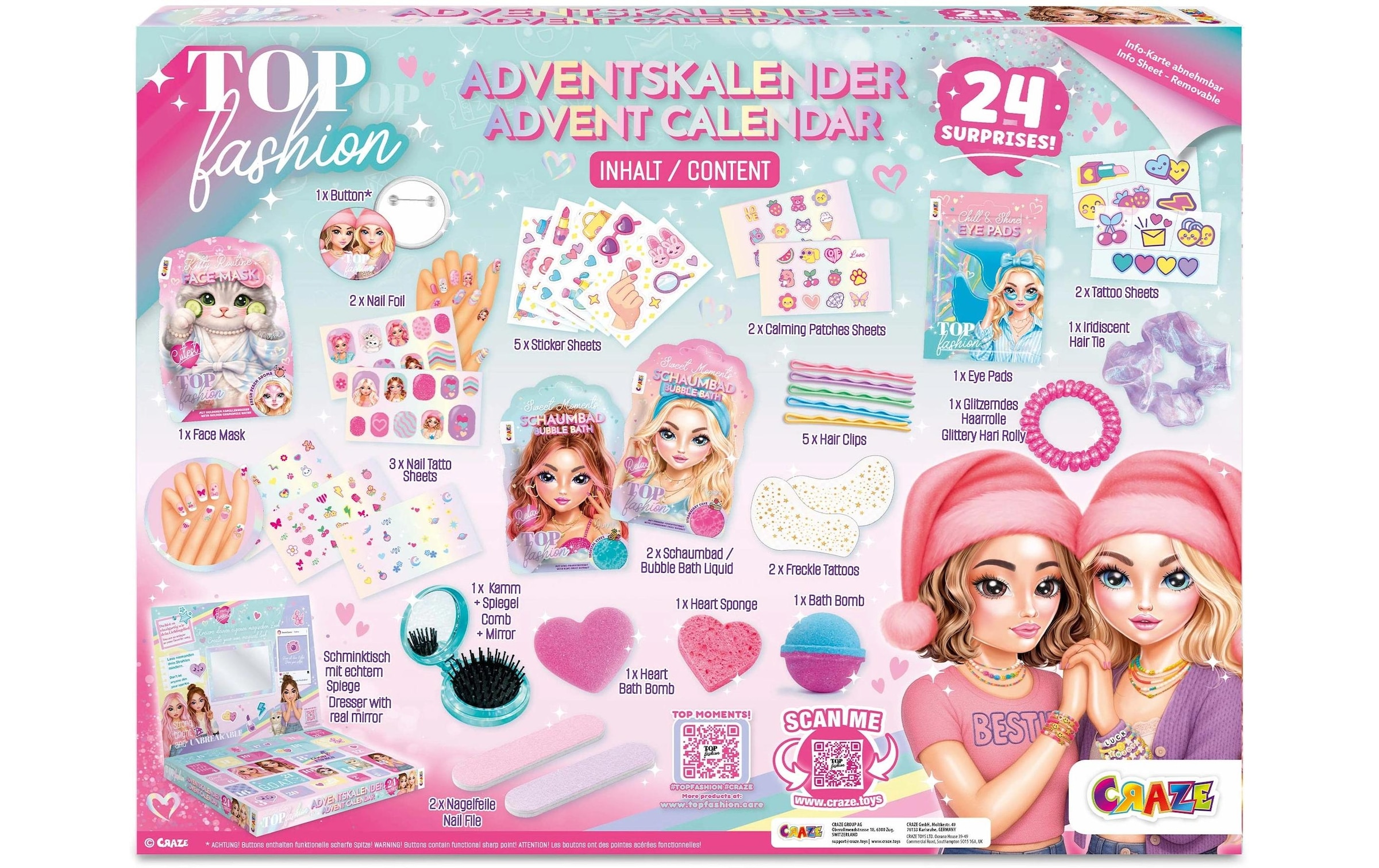 CRAZE Adventskalender »Adventskalender Top Fashion Kinder«