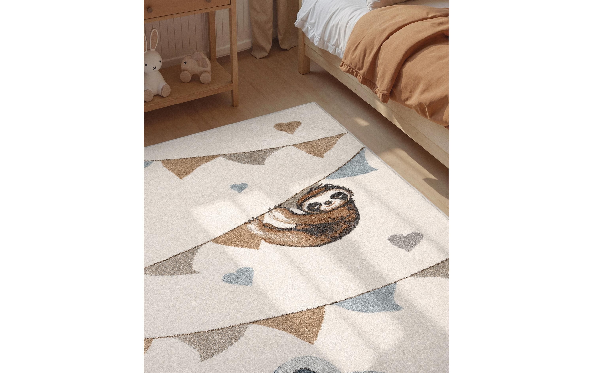 Villeroy & Boch Kinderteppich »Walk like an Elephant Rainbow Party Teppich« rechteckig 9 mm Höhe Spielteppich weich, Kinderzimmer, Boho Kids Spielunterlage, Tieremotiv