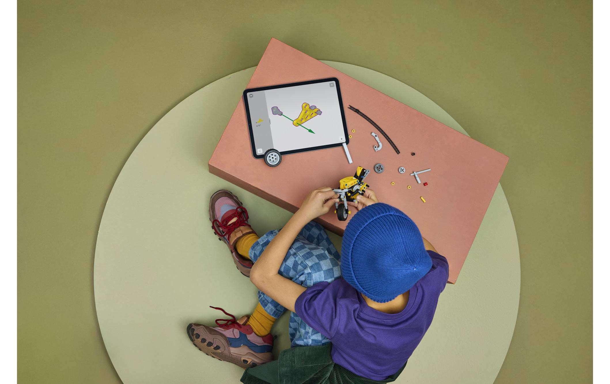 LEGO® Konstruktionsspielsteine »Gelbes Motorrad (42225), LEGO Technic«