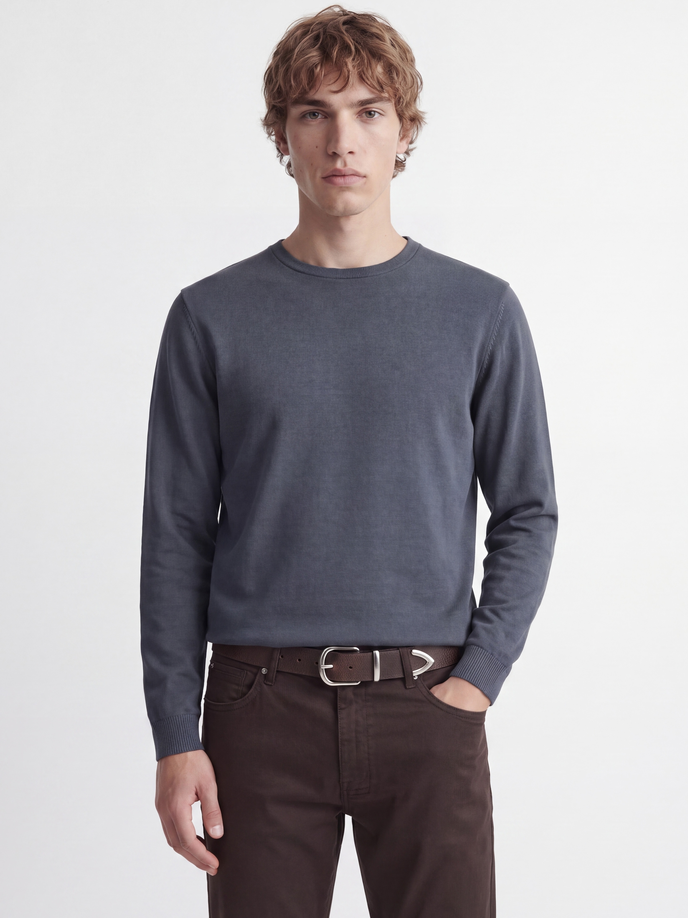 Jack & Jones Pull à col rond »JJEBASIC KNIT CREW NECK NOOS« coton, coupe régulière