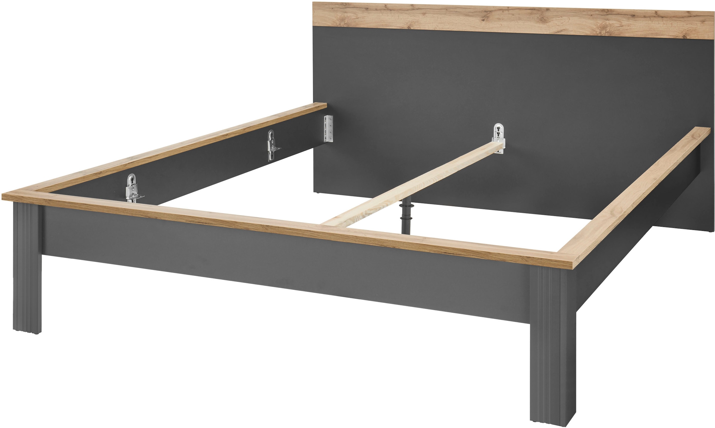 GOODproduct Ensemble de chambre à coucher »Westminster« Bett Liegefläche 180/200cm und 2 Nachtkommoden