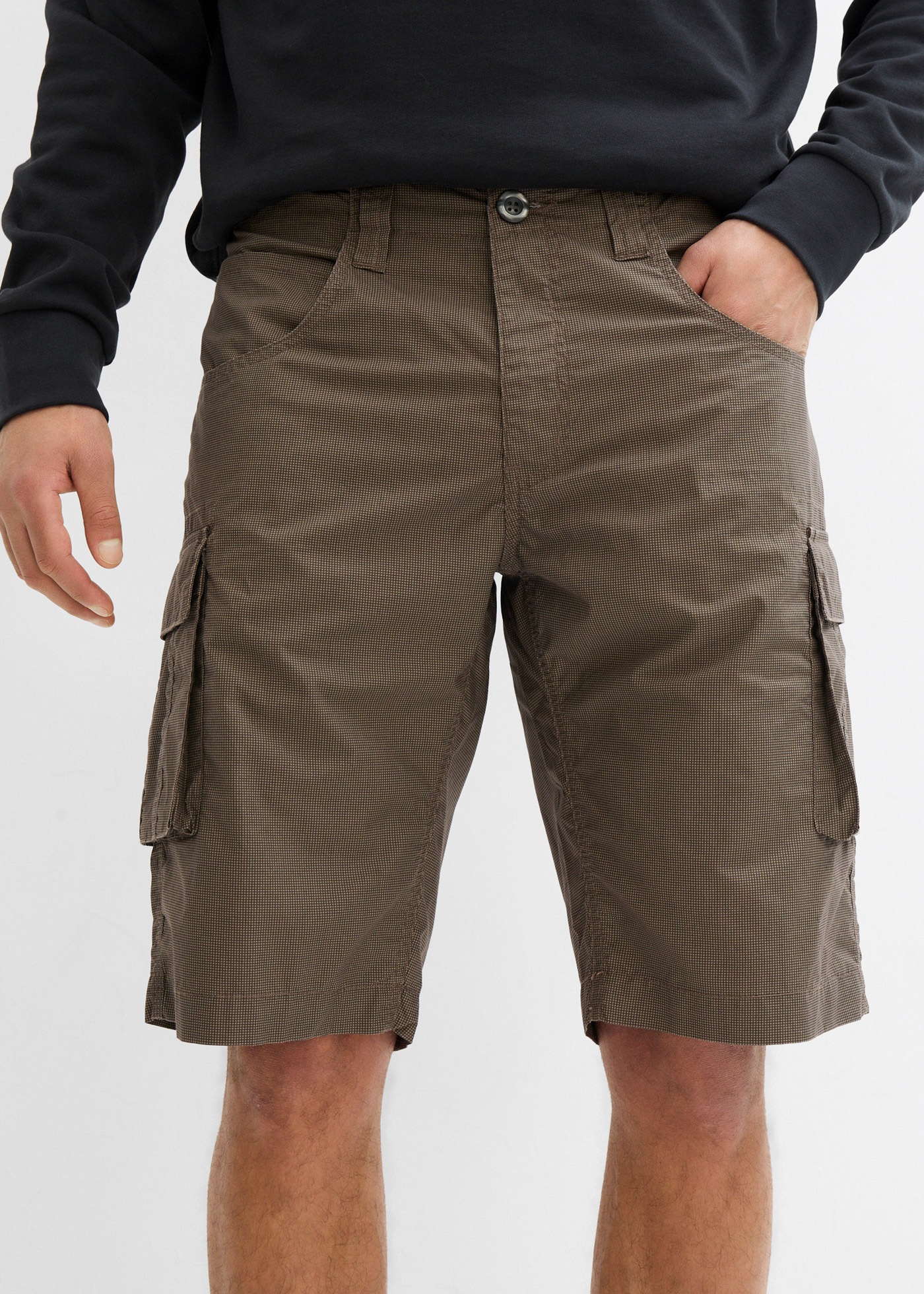 bonprix Cargobermudas  en coton, coupe décontractée, motif minimaliste, style casual
