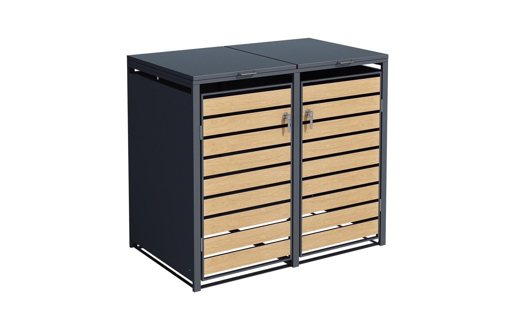   Mülltonnenbox »Contini 2-Türig Anthrazit«