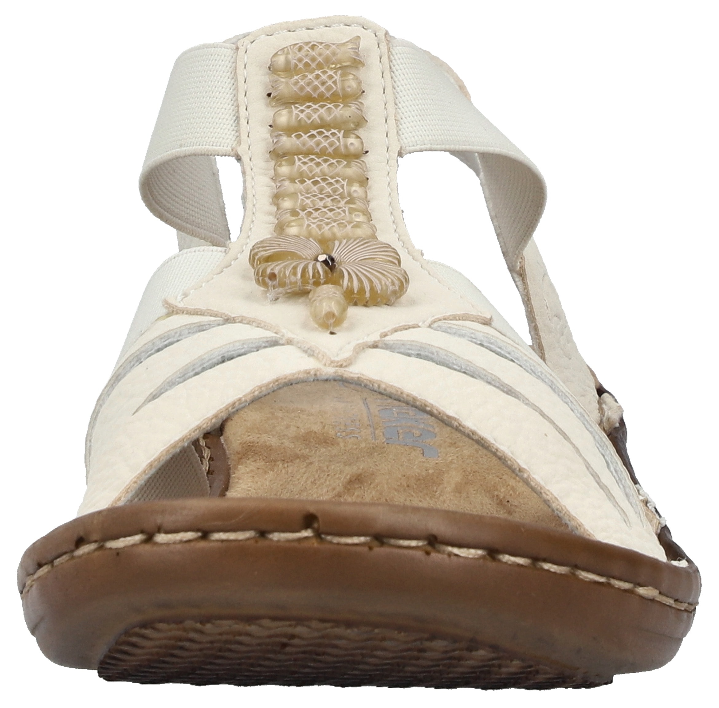 Rieker Sandale à lanières  chaussure d'été, sandale, talon compensé, avec belle décoration