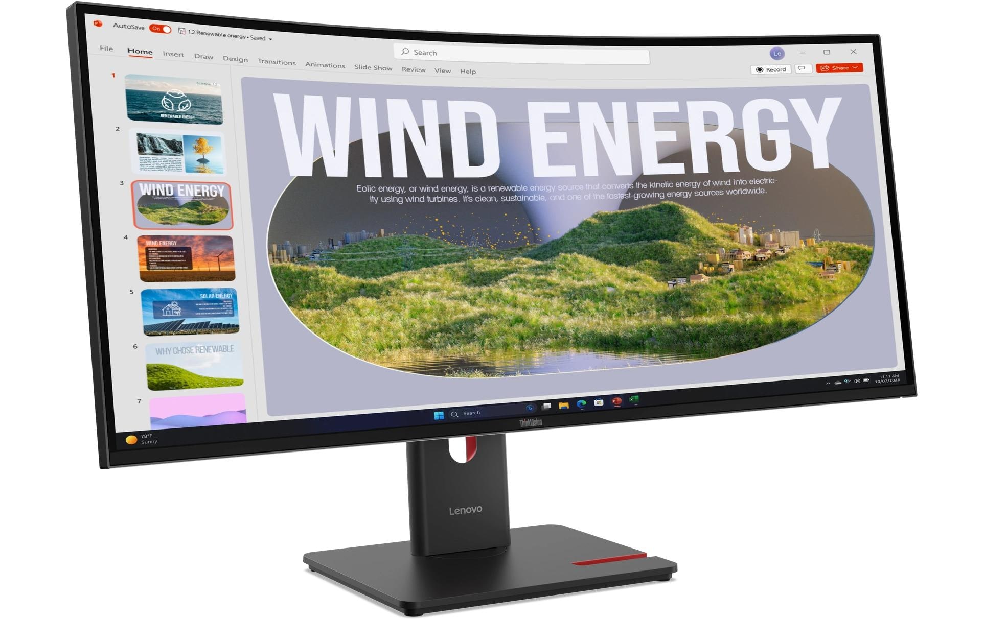 Lenovo LED-Monitor »ThinkVision T34WD-40« 86,4 cm/34 ″  3440 x 1440 px UWQHD 120 Hz
