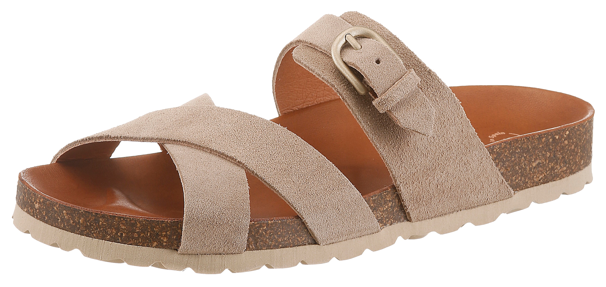 VERBENAS Pantolette »RUBI SERRAJE«  Chaussure d’été, chausson, chaussure de vacances avec boucle réglable