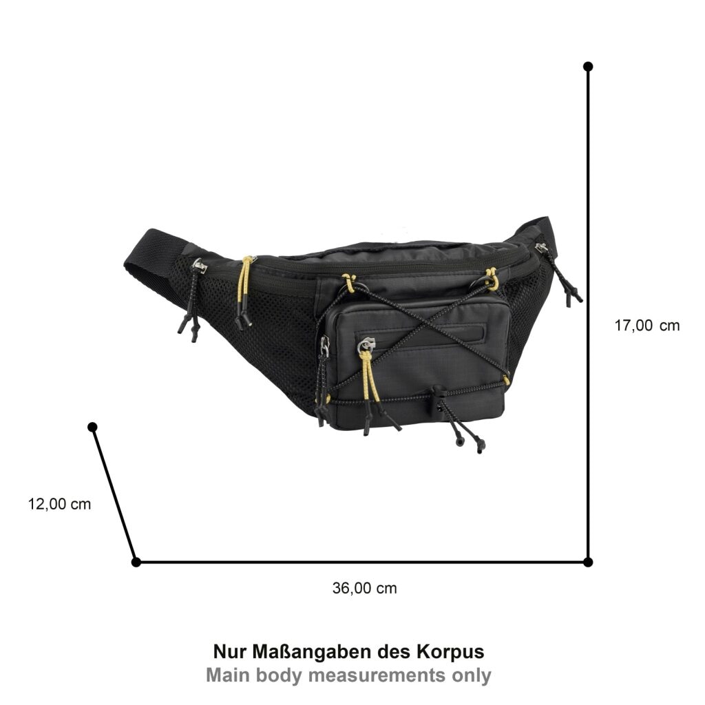 camel active Sac ventral »Shores« Sac banane homme, ultra léger avec laçage sportif