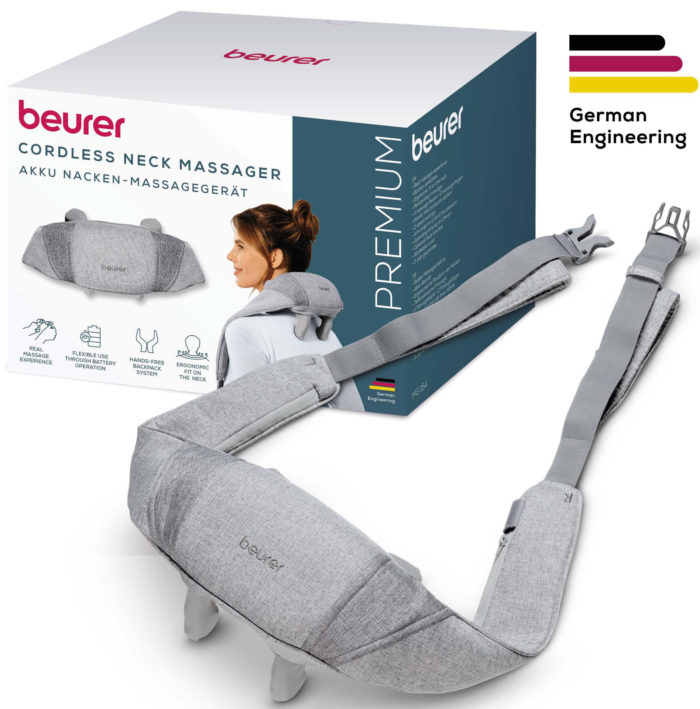 BEURER Nacken-Massagegerät »MG 154 mit Wärmefunktion, für Schultern und Nacken« der Wellnessmoment im Alltag, kabellose Nutzung