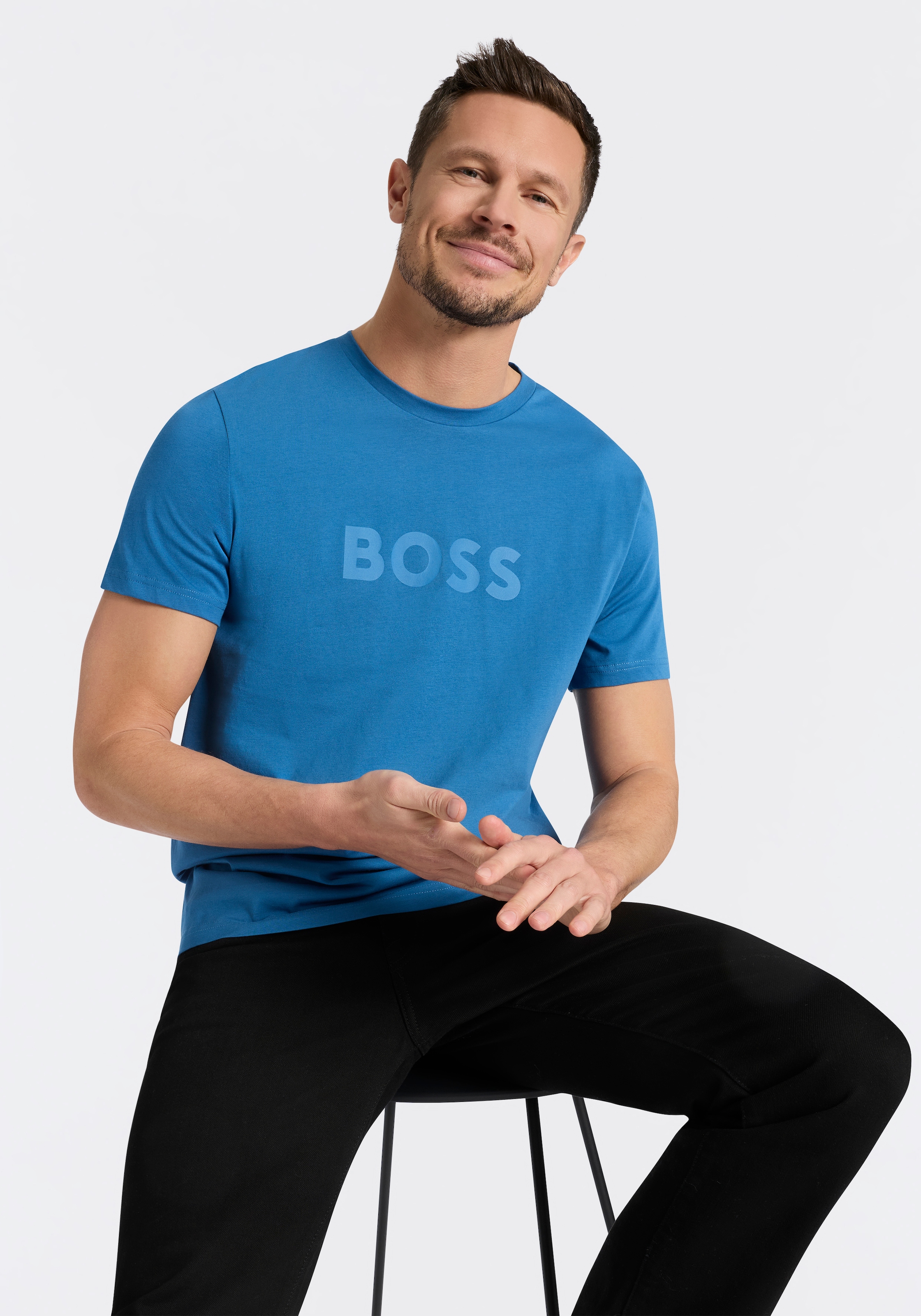 BOSS T-shirt de plage »T-Shirt RN« mit UV Schutz (SPF 50+), Swimwear