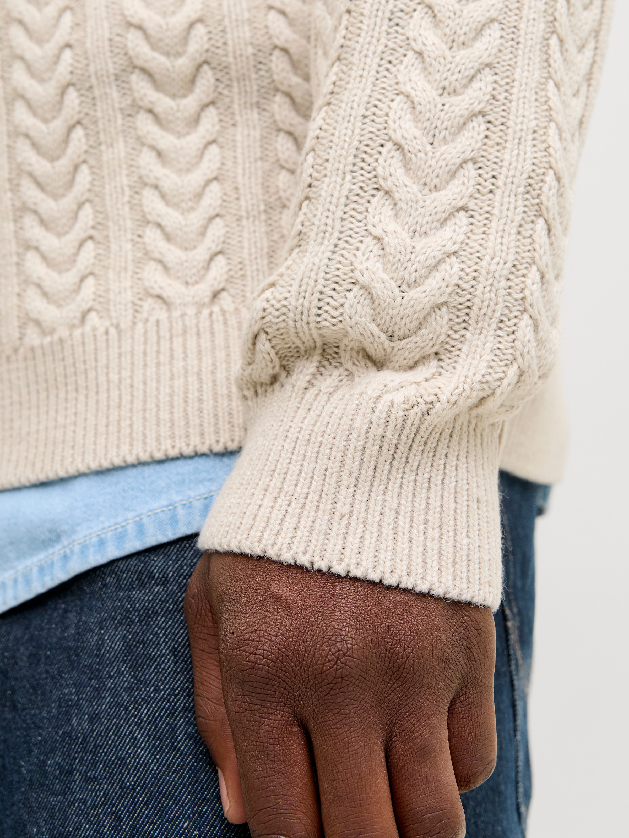 Jack & Jones Pull en tricot »JPRBLUSEAN KNIT CABLE SHAWL NECK«