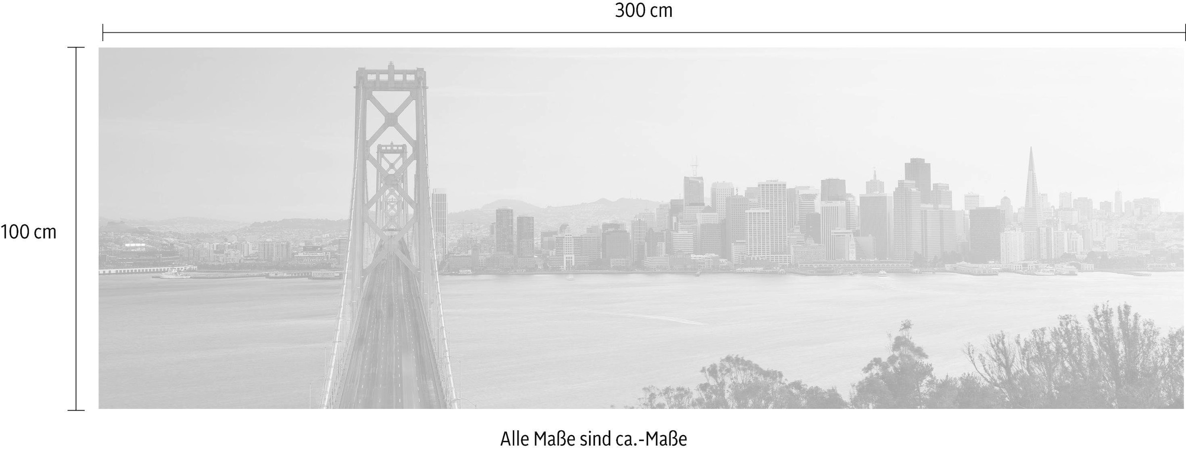 Komar Vliestapete »Digitaldruck Vlies -  California Dreaming - Grösse 300 x 100 cm« bedruckt glatt Wohnzimmer, Schlafzimmer