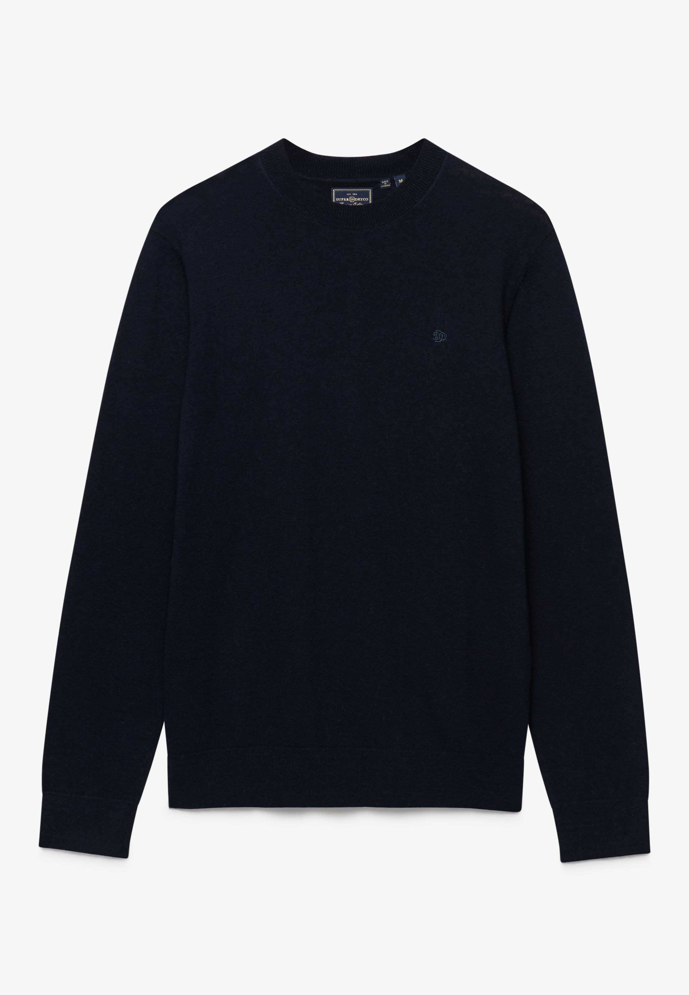Superdry Pull à col rond »ESSENTIAL LW WOOL BLEND JUMPER« Mélange de coton, coupe slim