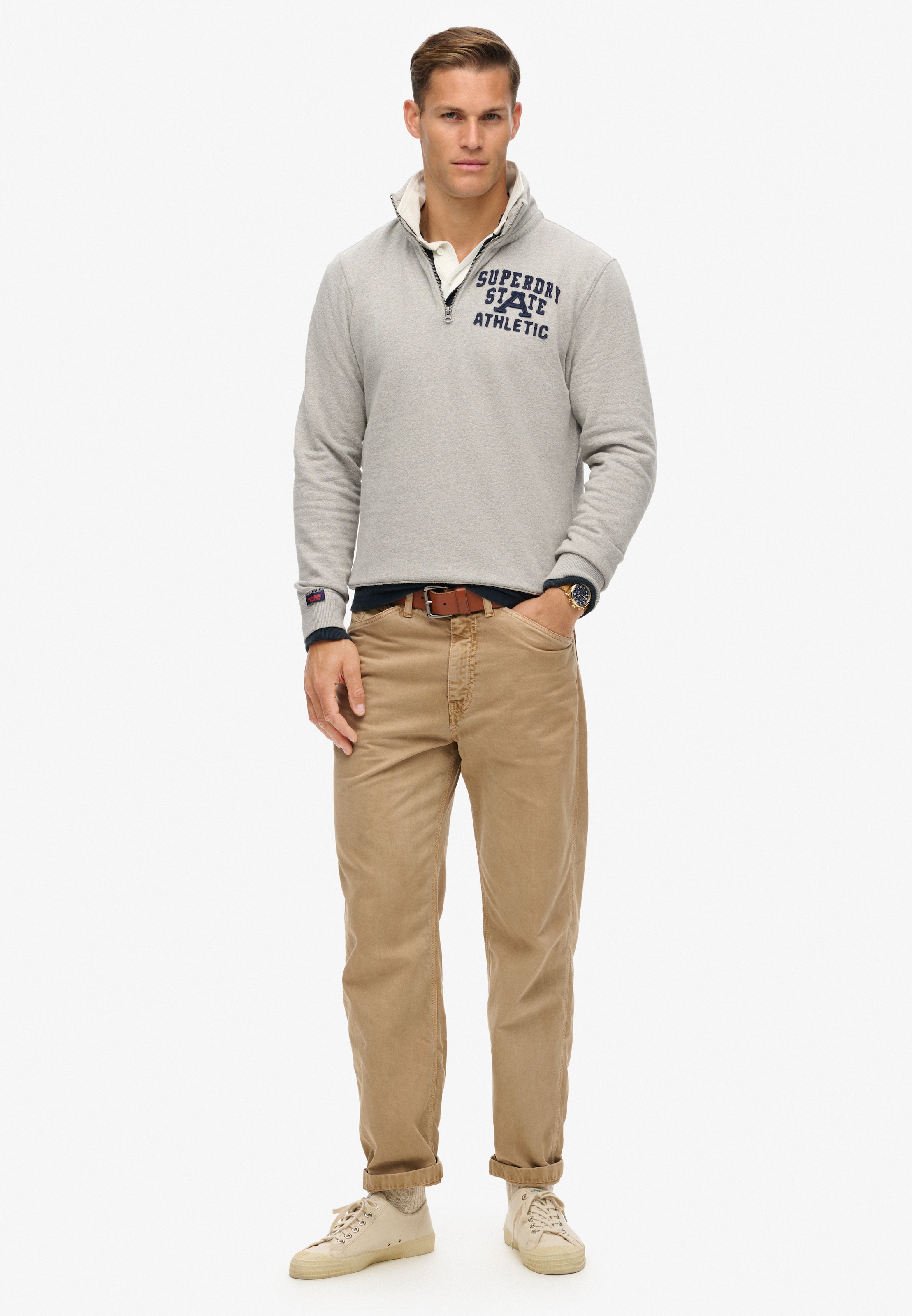 Superdry Sweatshirt »VINTAGE ATHLETIC ZIP HENLEY«
