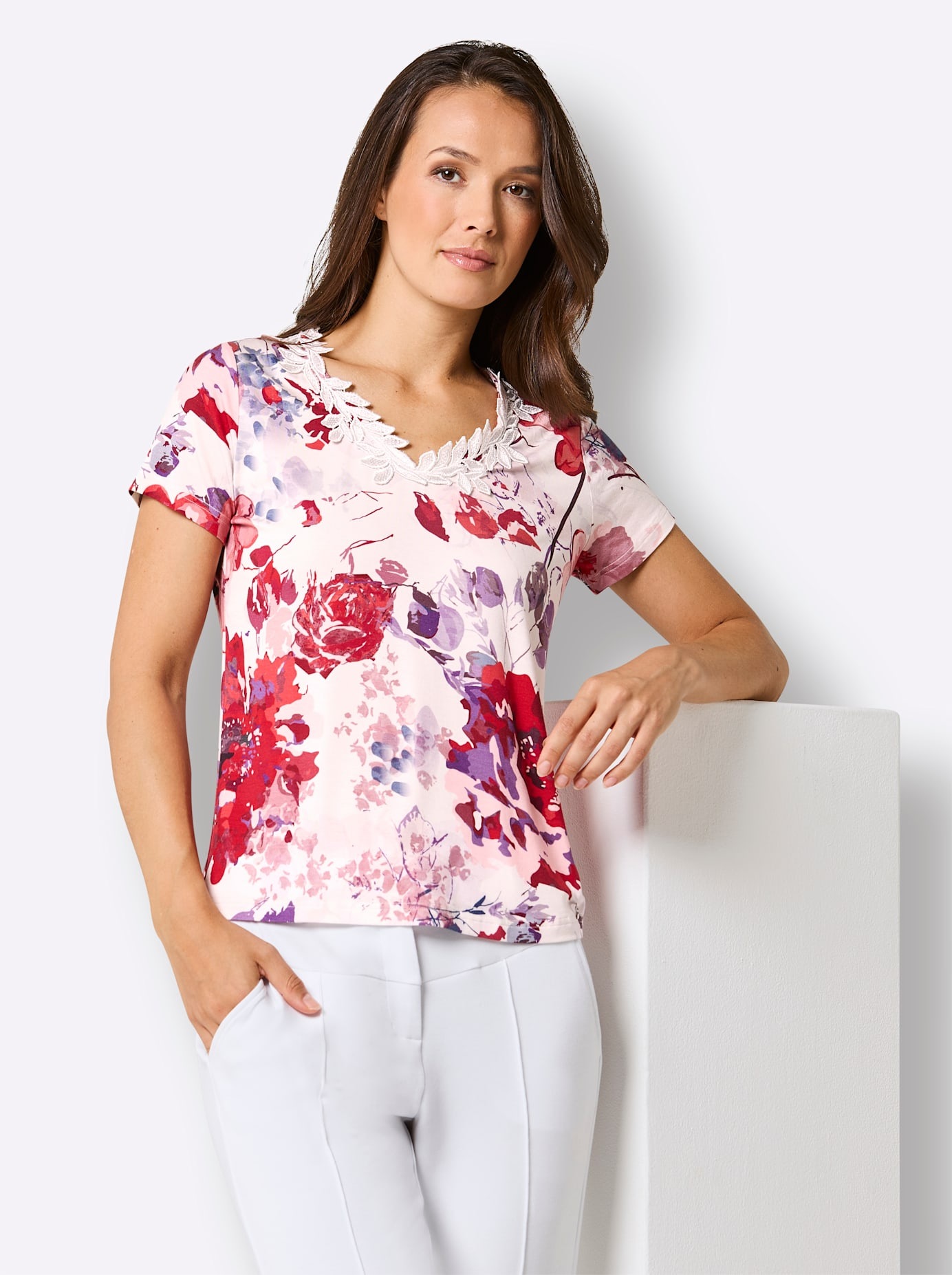 CREATION L PREMIUM T-shirt imprimé »Lyocell-Shirt« 1 pièces