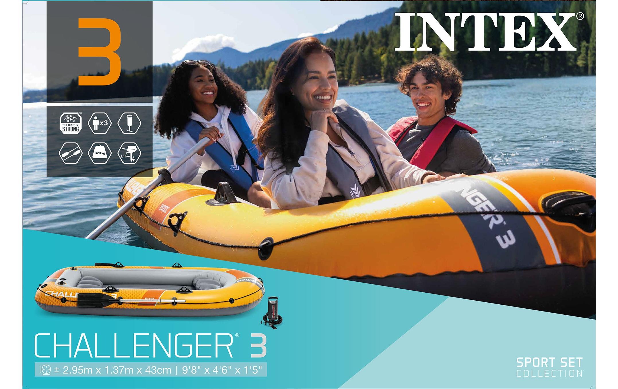Intex Schlauchboot »Challenger 3 Drei Personen Boot-Set«
