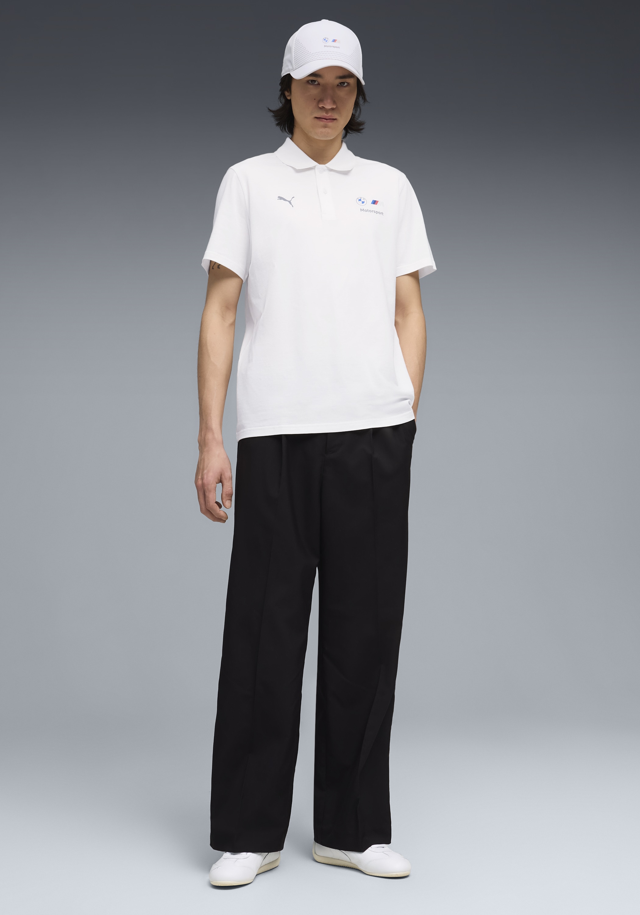 PUMA Polo »BMW MMS ESS POLO« Regular Fit, manches courtes, avec fermeture à boutons, imprimé logo