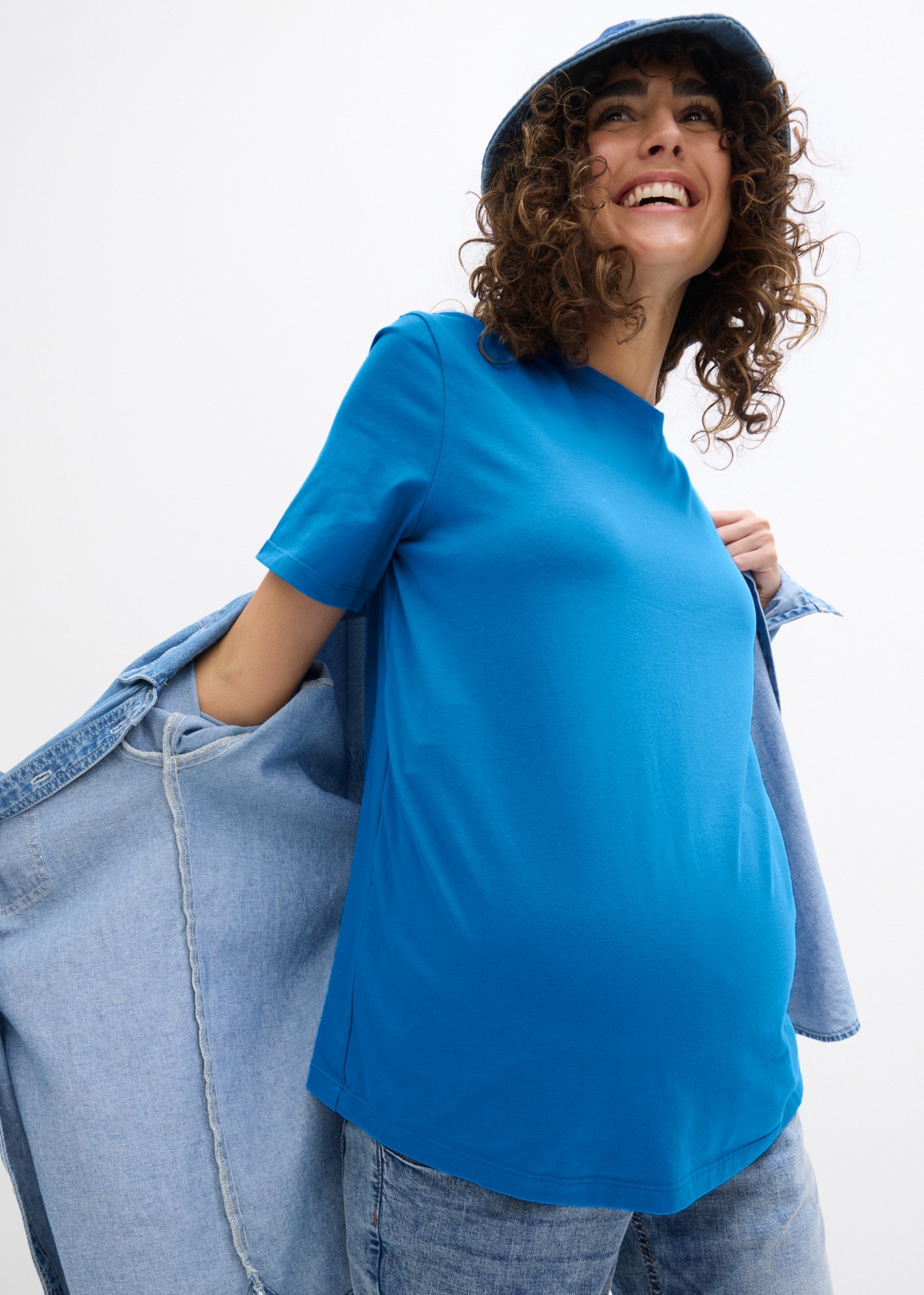 bonprix Umstandsshirt Packung, 2er, 2 Loose Fit Passform - perfekt für die Schwangerschaft