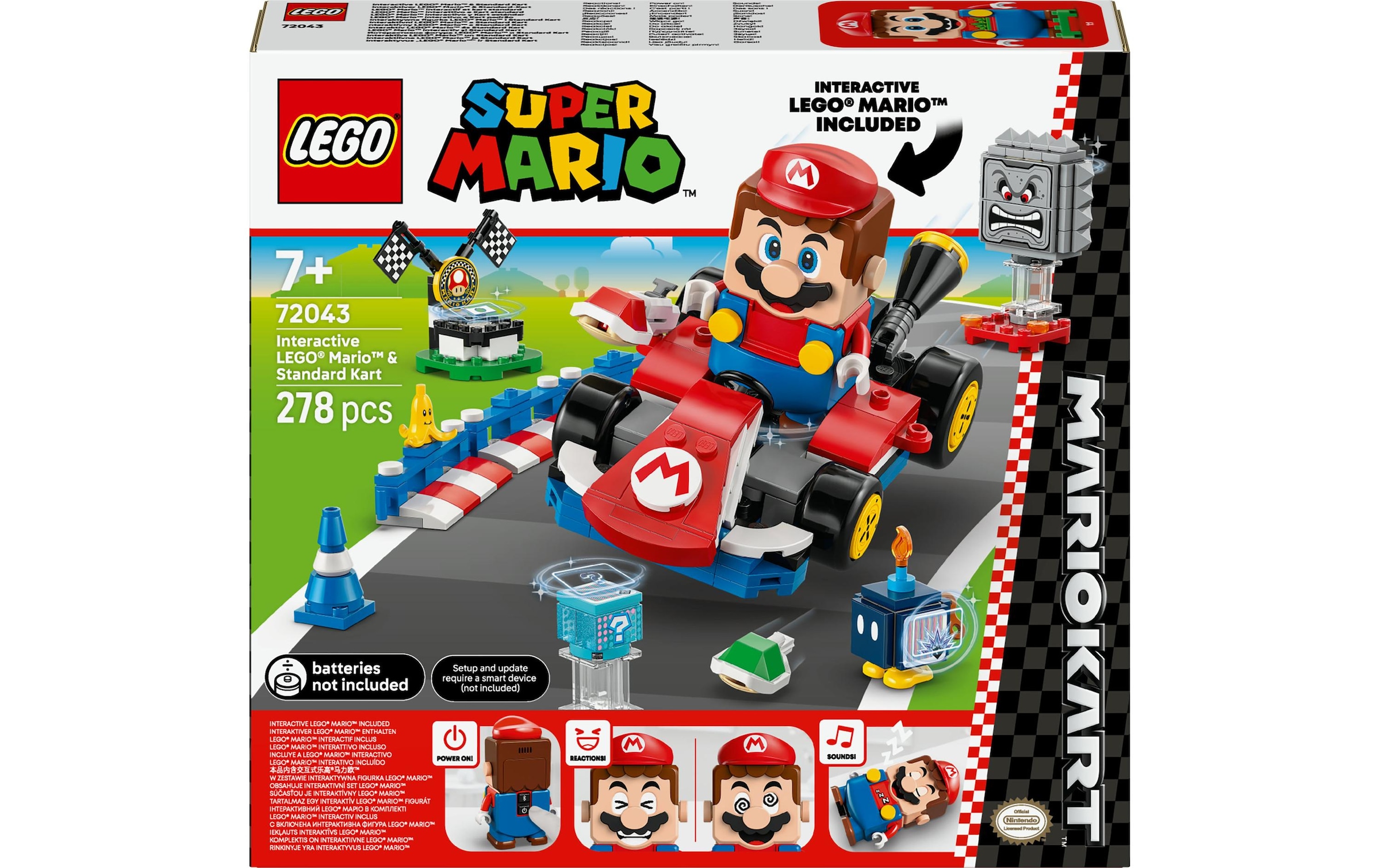 LEGO® Spielbausteine »LEGO® Super Mario Interaktiver LEGO und Standard-Kart 72043«