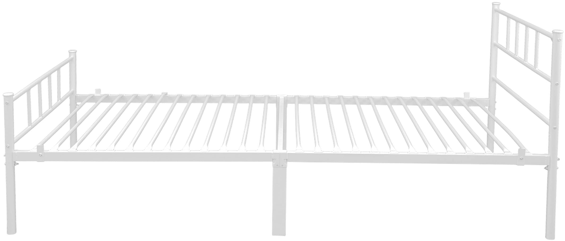 GOODproduct Metallbett »Amrum Bett Bettgestell Bettrahmen Einzelbett Doppelbett Stahlbett« 2m Länge und in 4 Breiten wählbar - 90, 140, 160, 180 cm,  Schlafzimmerbett inkl. 26 Lattenroste zum Schutz der Matratze