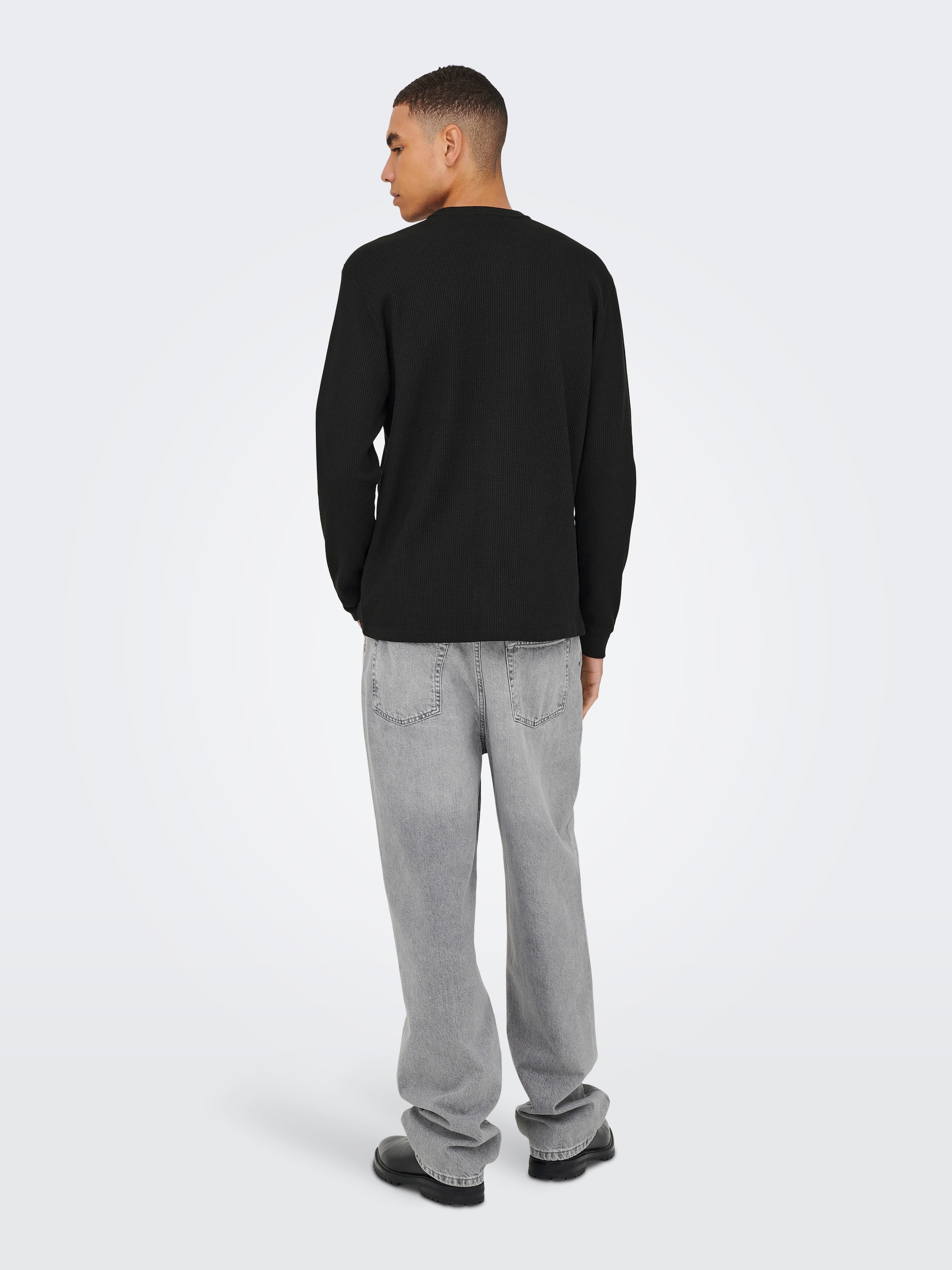 ONLY & SONS T-shirt à manches longues »ONSTOBIE REG LS HENLEY TEE NOOS« Baumwollmischung, regular fit