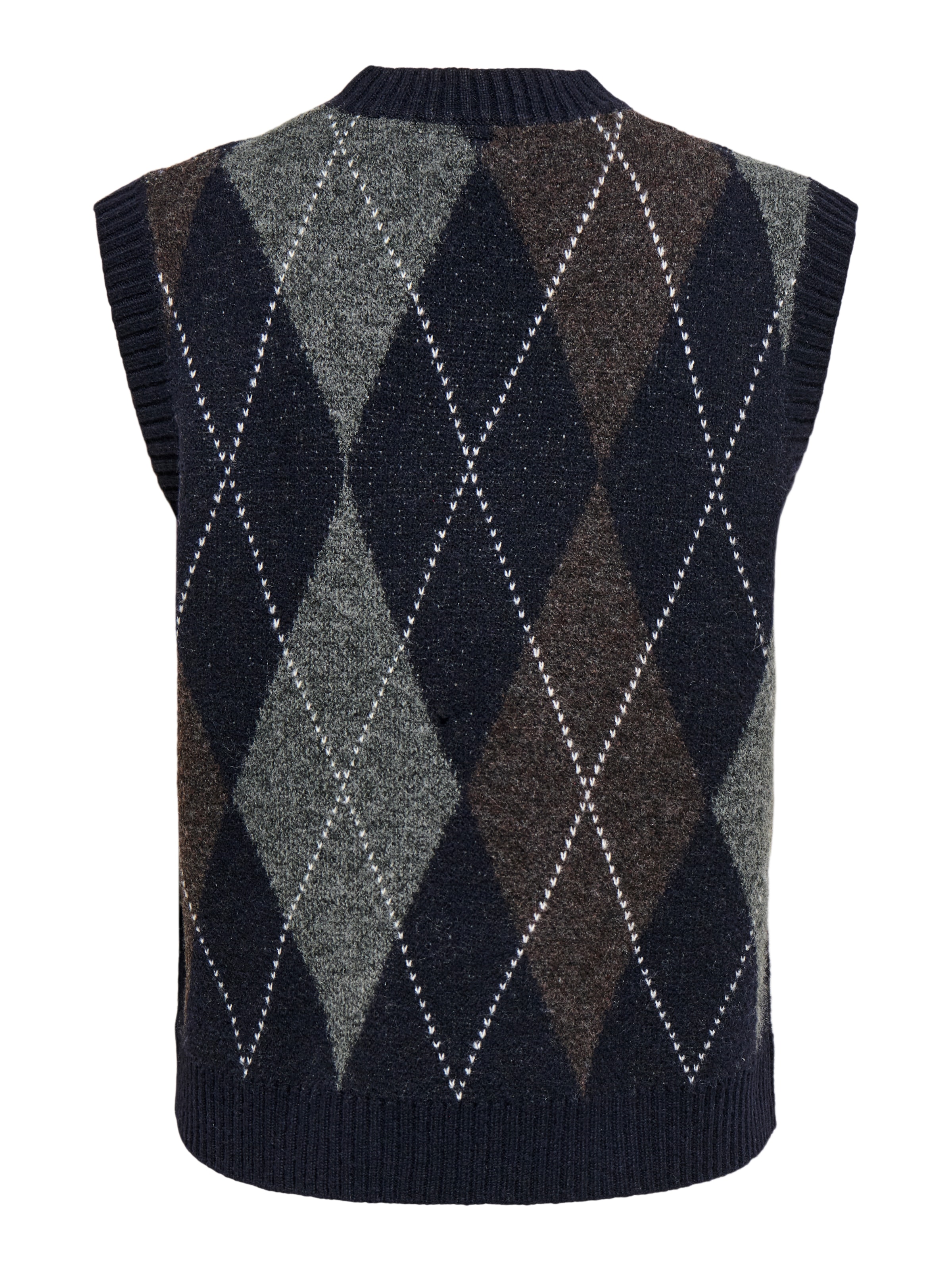 ONLY Pullunder »ONLRHOMBUS HARLEQUIN VEST KNT NOOS« Materialmix, regular fit