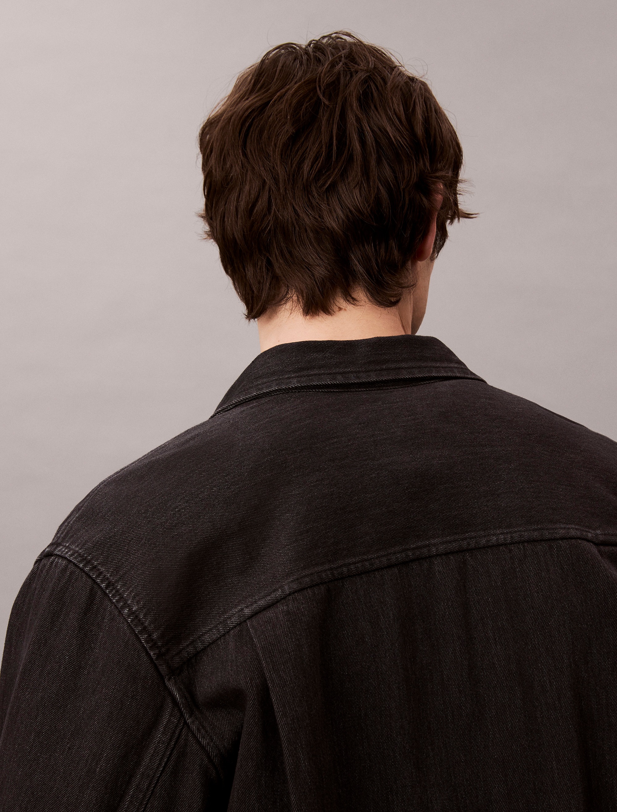 Calvin Klein Jeans Chemise à manches longues »CLASSIC 205 BLACK OVERSHIRT« Mit Rundhalsausschnitt, regular fit