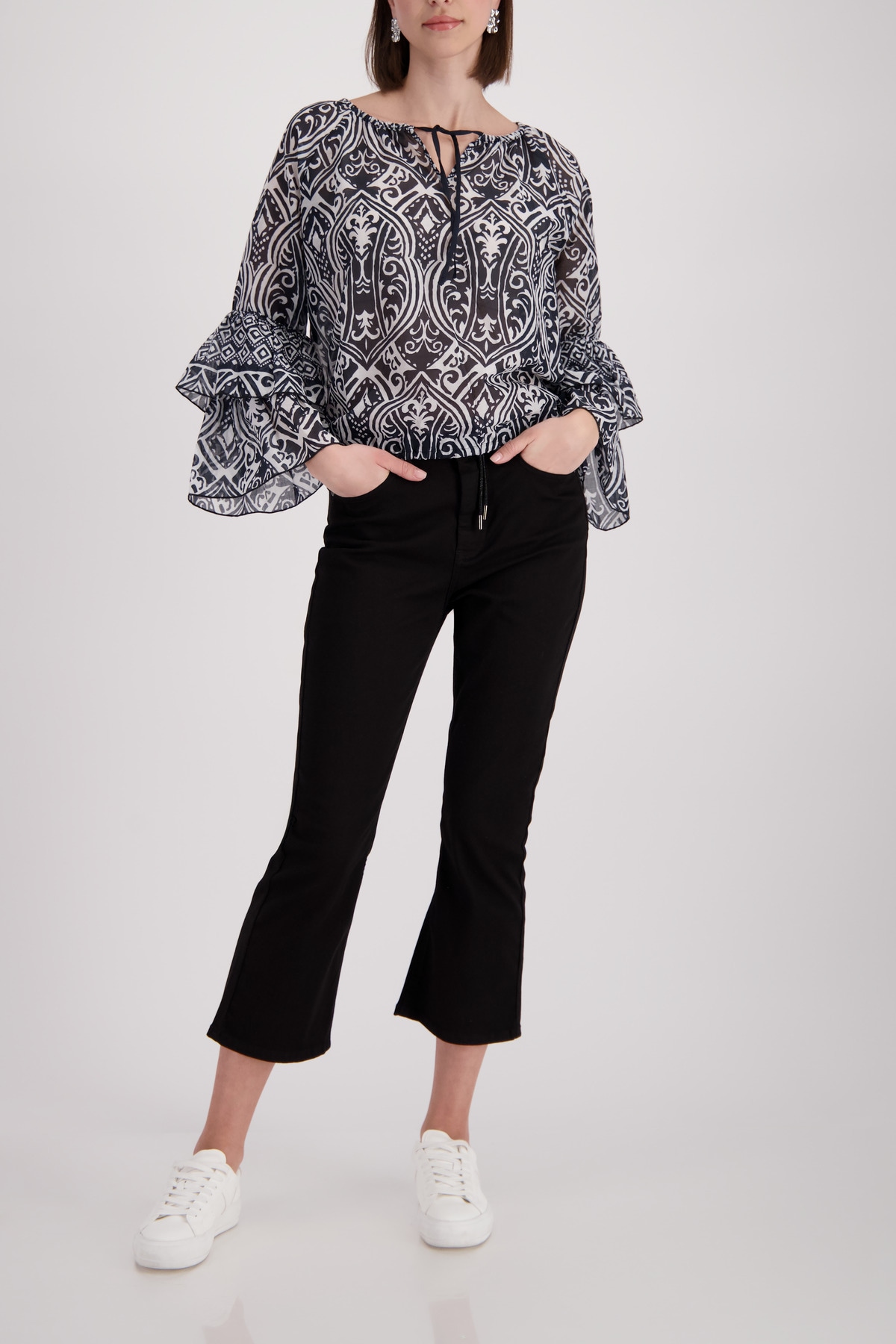 Monari Schlupfbluse mit Alloverprint