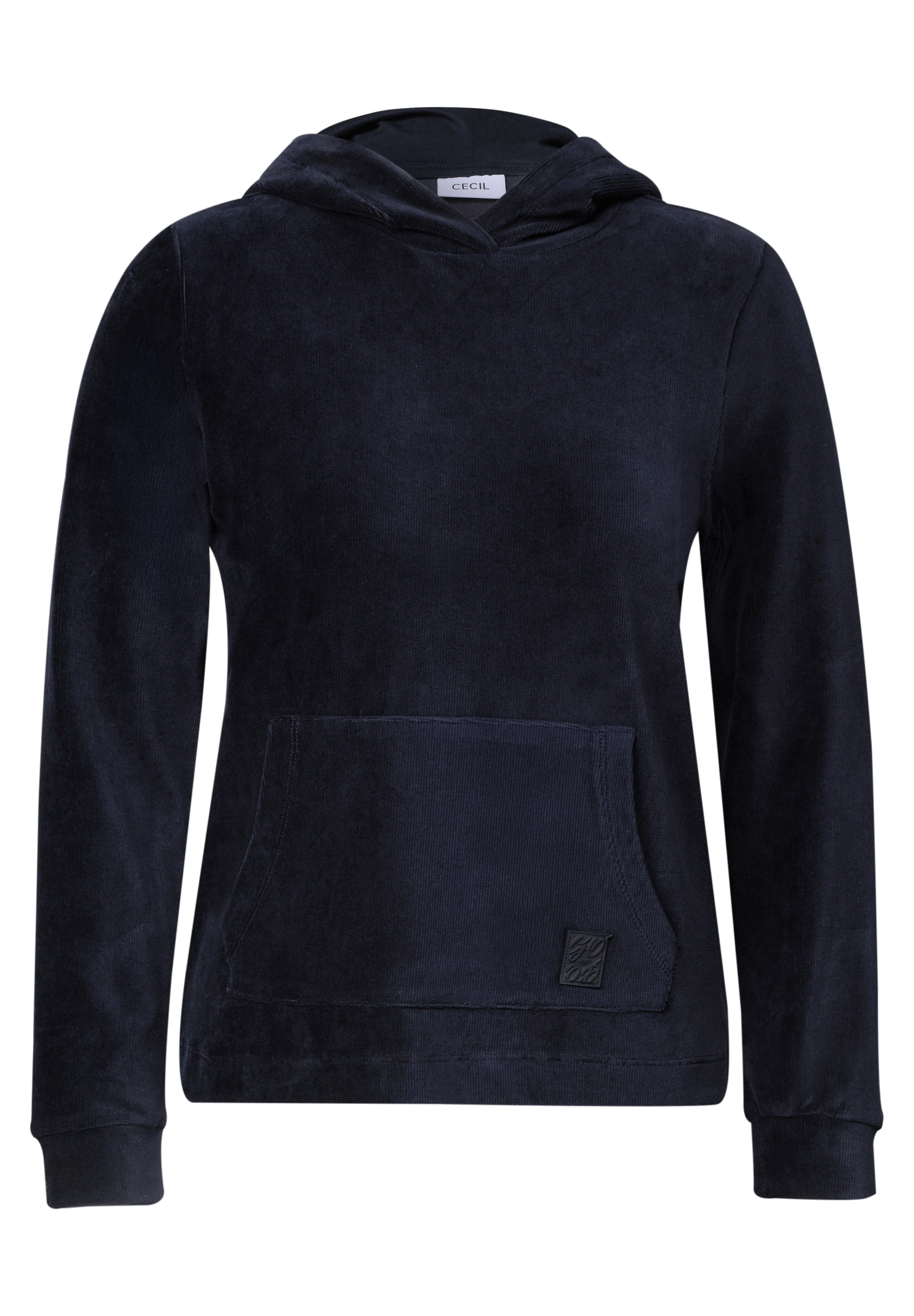 Cecil Kapuzensweatshirt , Cord-Qualität, mit Elasthan, Kängurutasche
