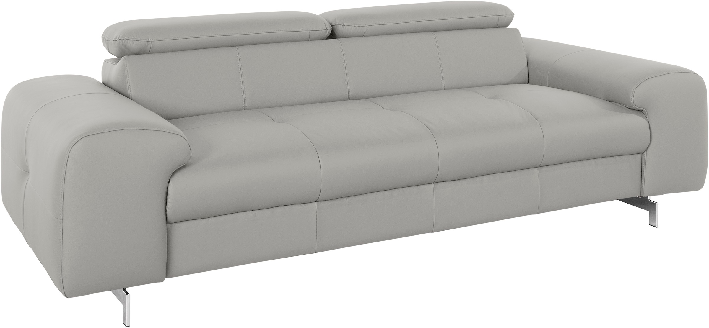 COTTA 3-Sitzer »Chef« Big-Sofa mit Kopfteilverstellung, edle Metallkufen
