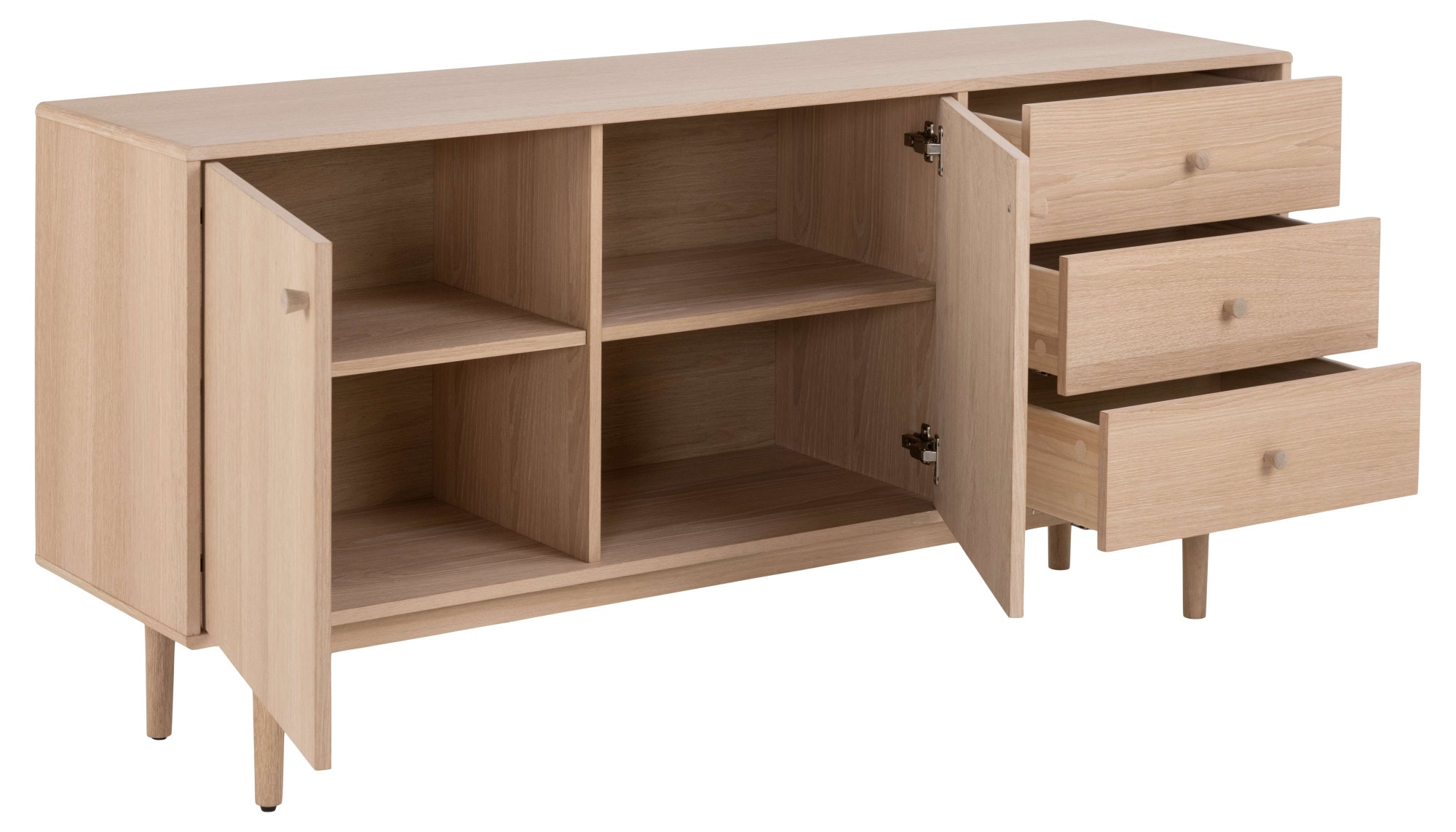 ACTONA GROUP Buffet »Aston« buffet, chêne/placage, 2 portes, 2 étagères, 3 tiroirs, 160 cm