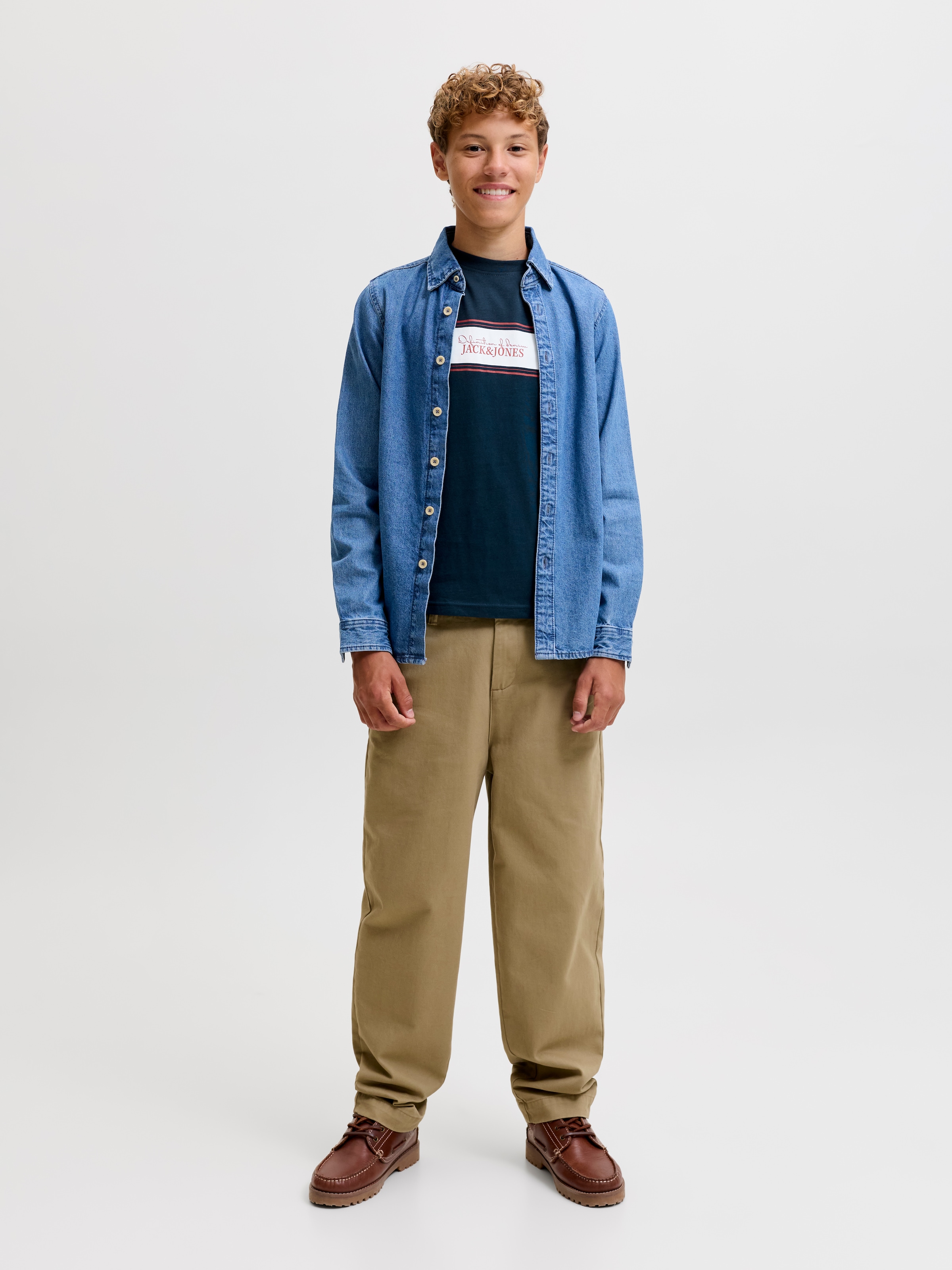 Jack & Jones Junior T-shirt »JJBUSTER TEE SS CREW NECK BTS SN JNR« coton, coupe régulière