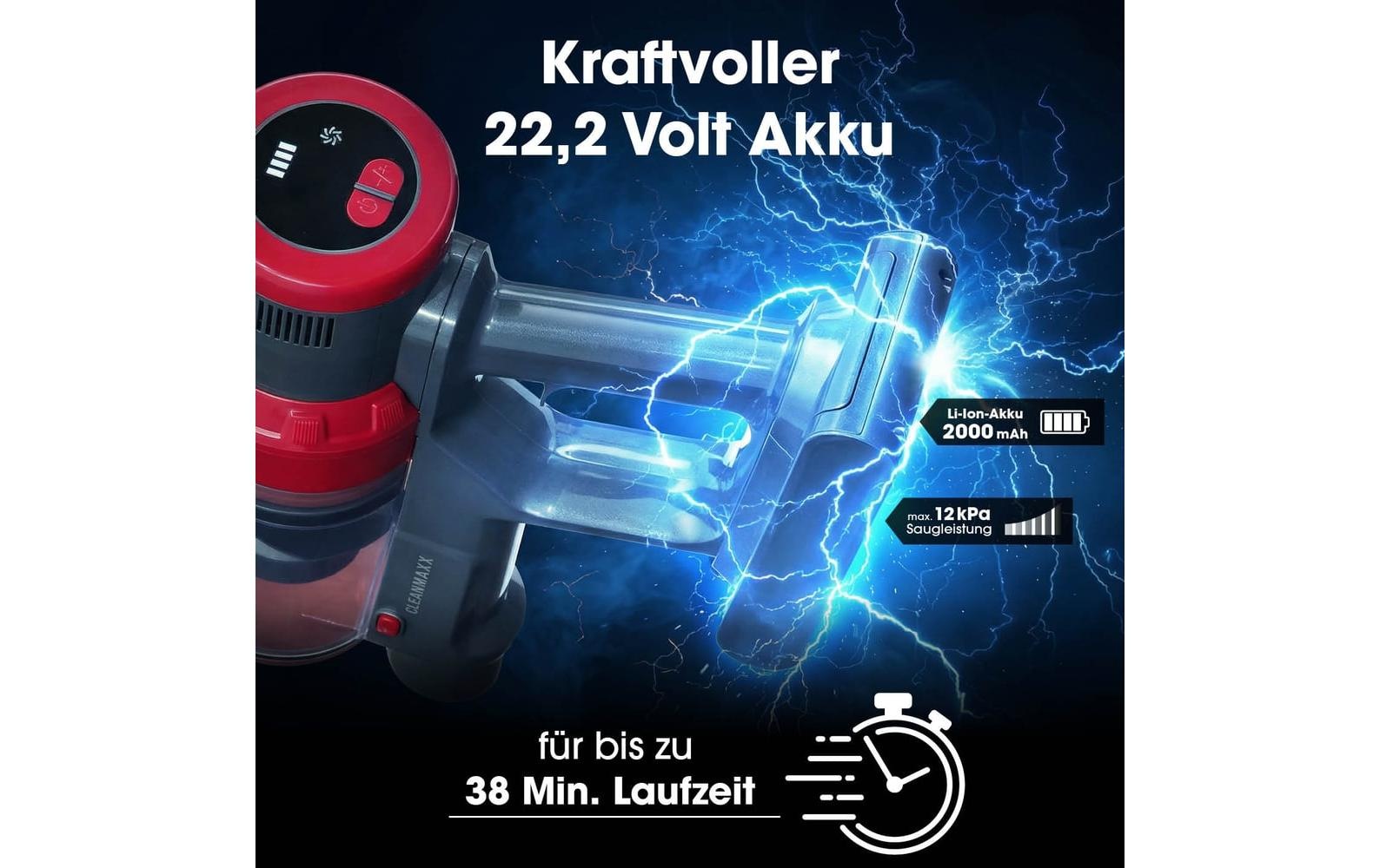 CLEANmaxx Aspirateur à main et à manche sans fil »22,2 V«