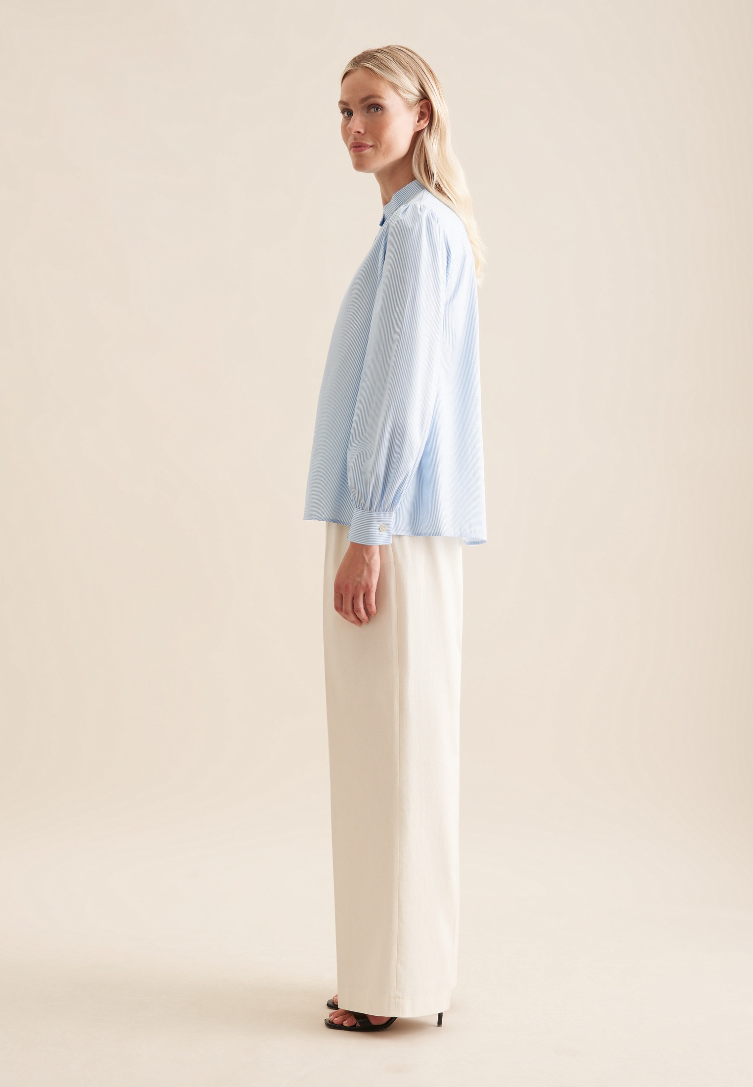 seidensticker Klassische Bluse »Schwarze Rose« 1/1 Kragen Streifen