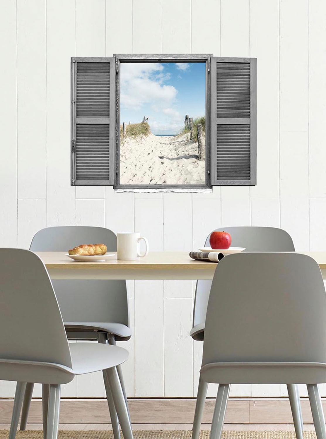 queence Wandtattoo »Düne II« Wandsticker, Wandbild, selbstklebend, 3D, Fenster