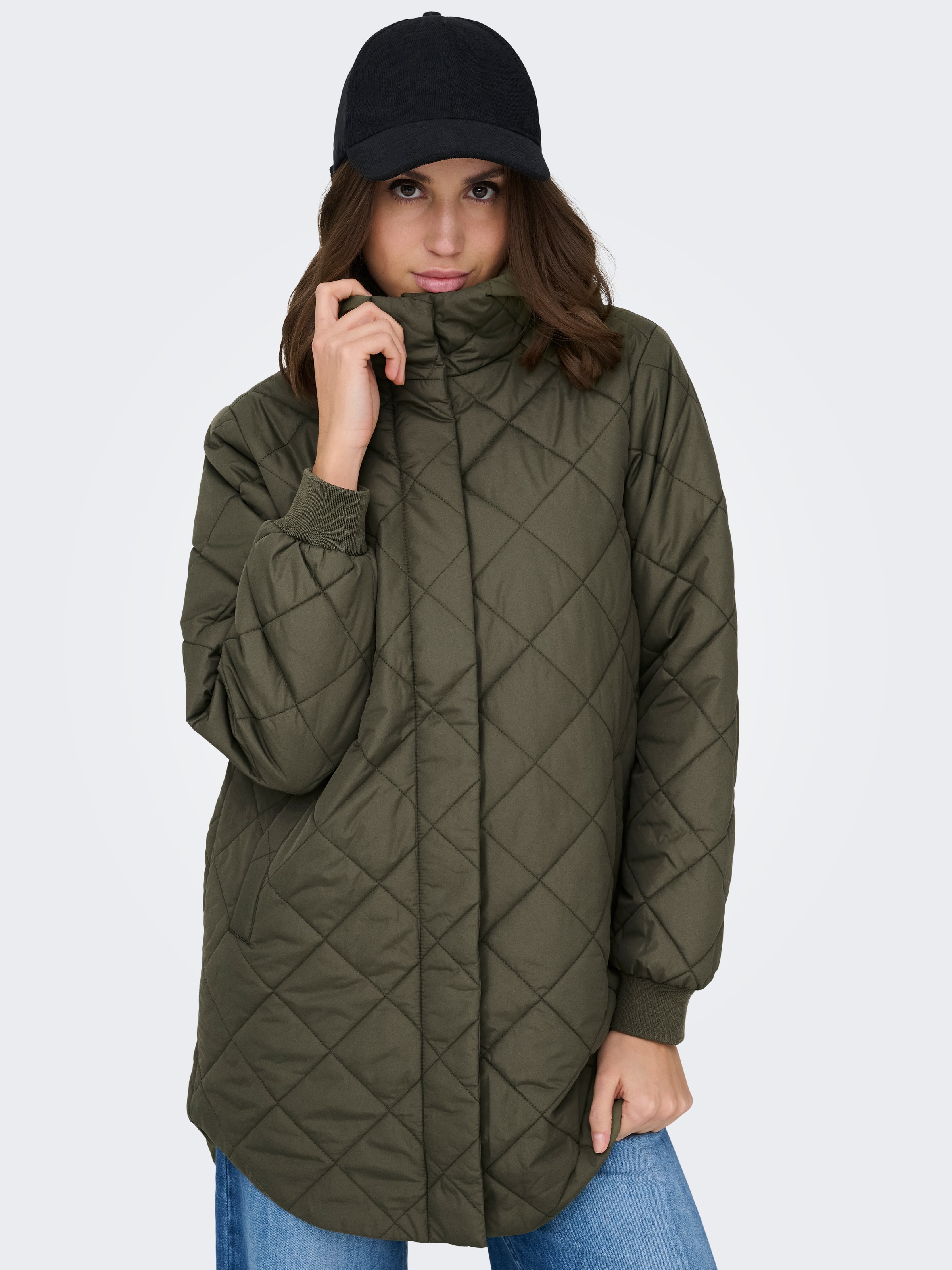 ONLY Steppmantel »ONLJULIET QUILTED HOOD ZIP COAT OTW NOOS« Kunstfaser