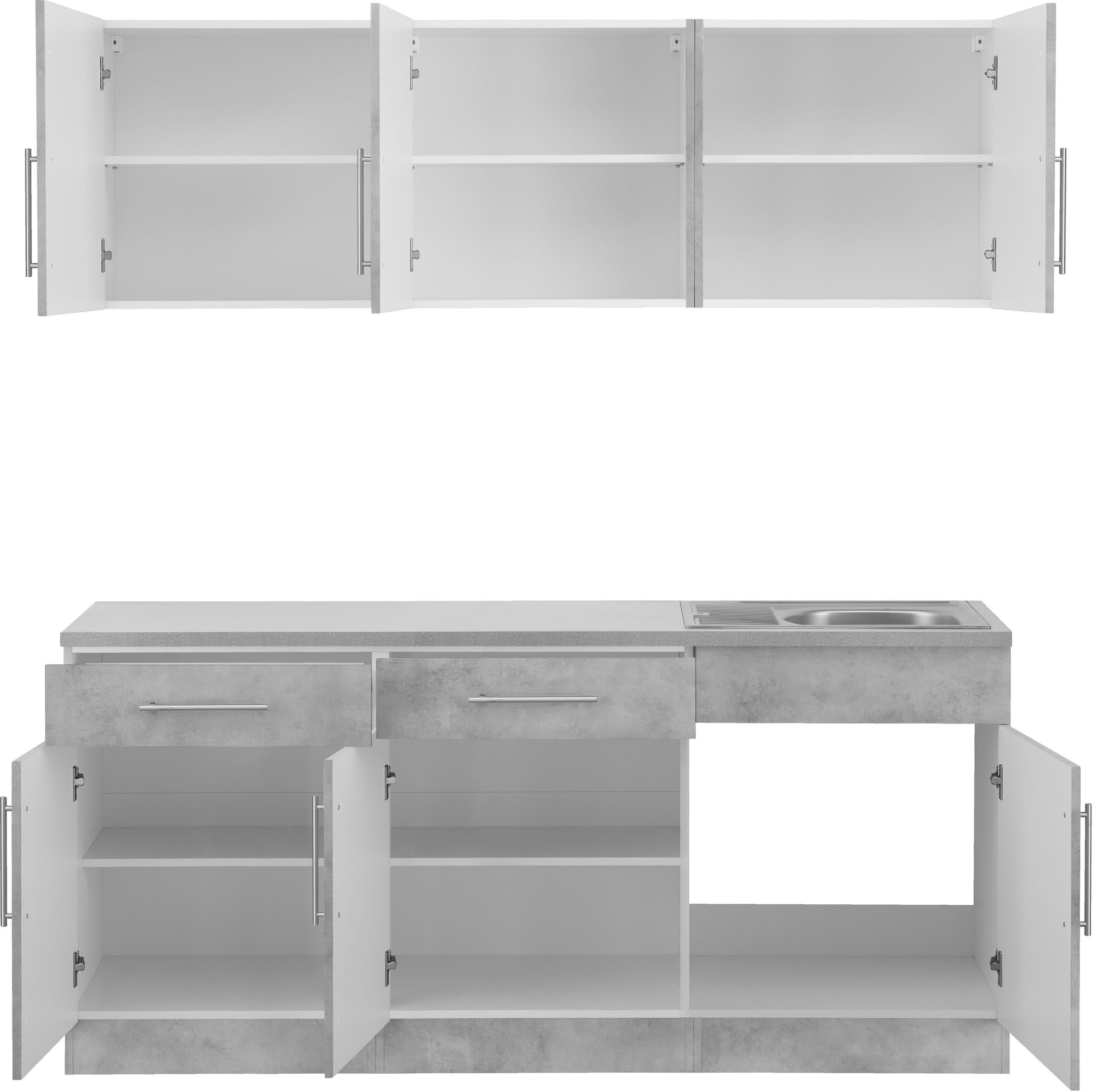 wiho Küchen Küche »Cali« ohne E-Geräte, Breite 180 cm