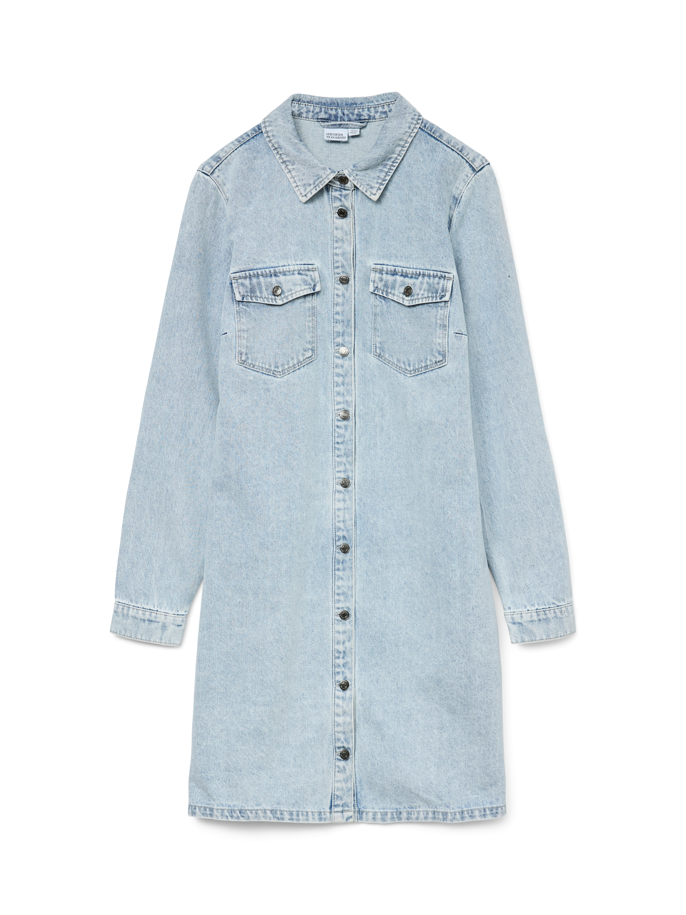Vero Moda Jeanskleid »VMJENNIE LS SHORT DENIM DRESS GA NOOS« Brusttaschen
