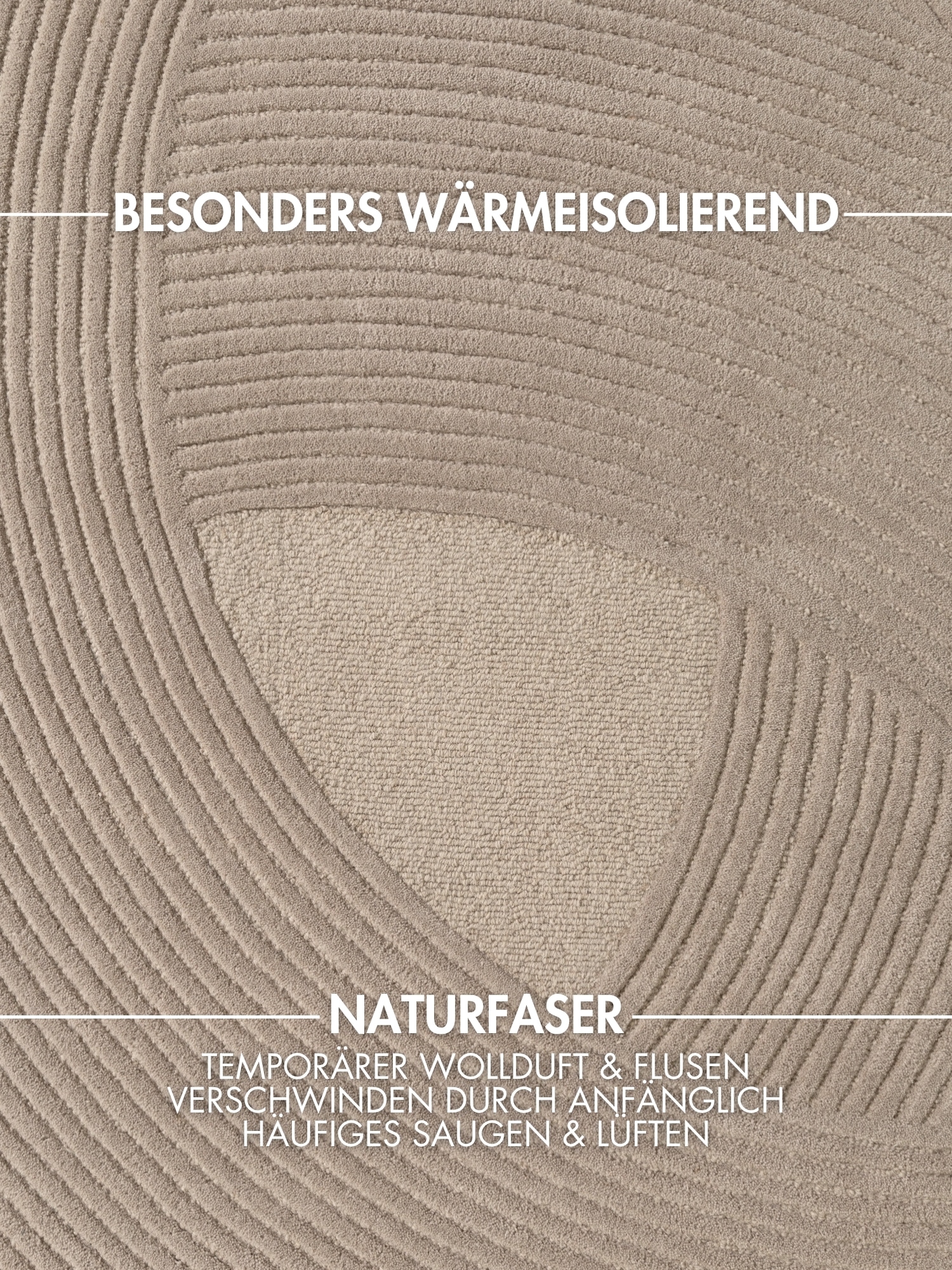 Ted Baker Tapis en laine »Wollteppich Victoria« Rectangulaire 18 mm Höhe tapis naturel laine, design relief, salon, chambre